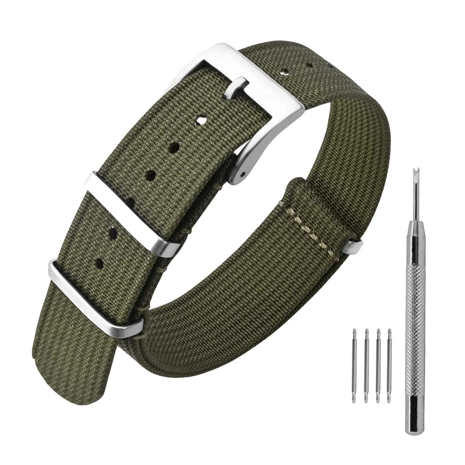 ANNEFIT Cinturino per orologio in nylon militare impermeabile, 20mm - immagine 1