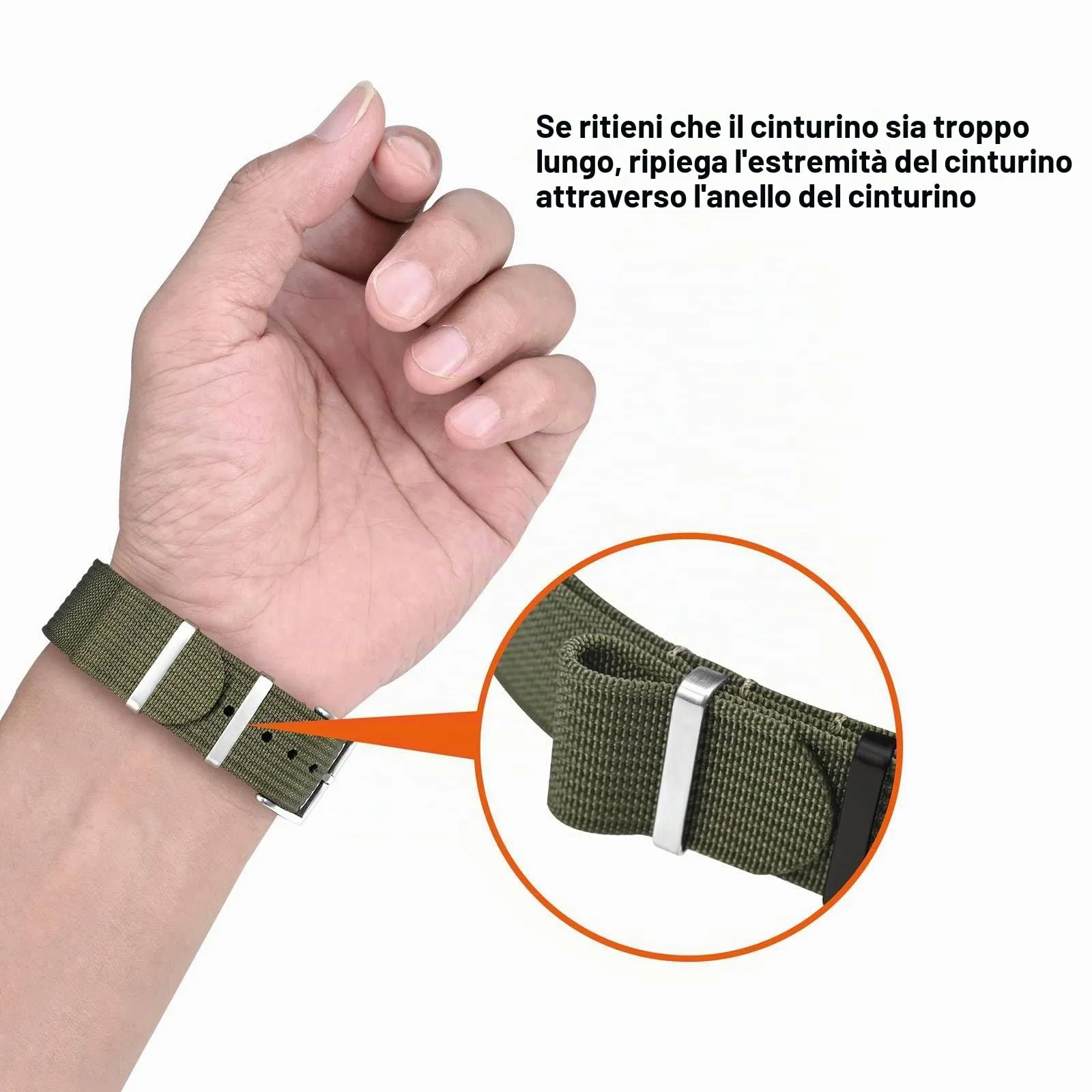 ANNEFIT Cinturino per orologio in nylon militare impermeabile, 20mm - immagine 6