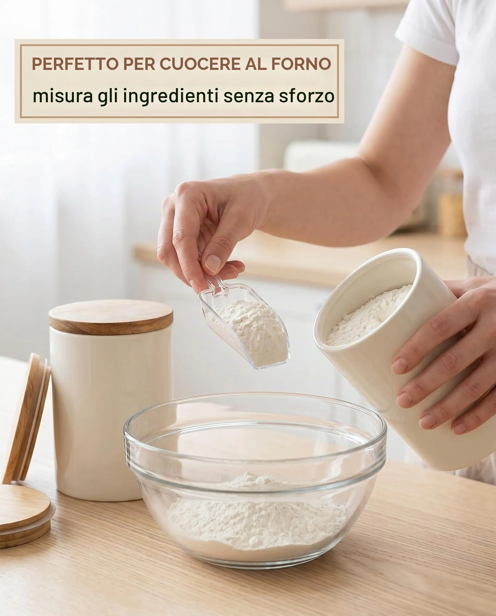 YIPFEN Paletta Farina in Plastica Trasparente, 6 Pezzi - immagine 2