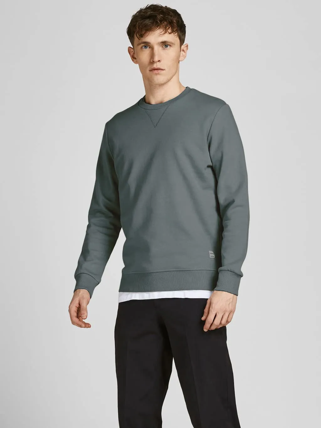 Jack & Jones Felpa Basic da Uomo con Scollo Rotondo, Blu Dark Slate, 3XL - immagine 2