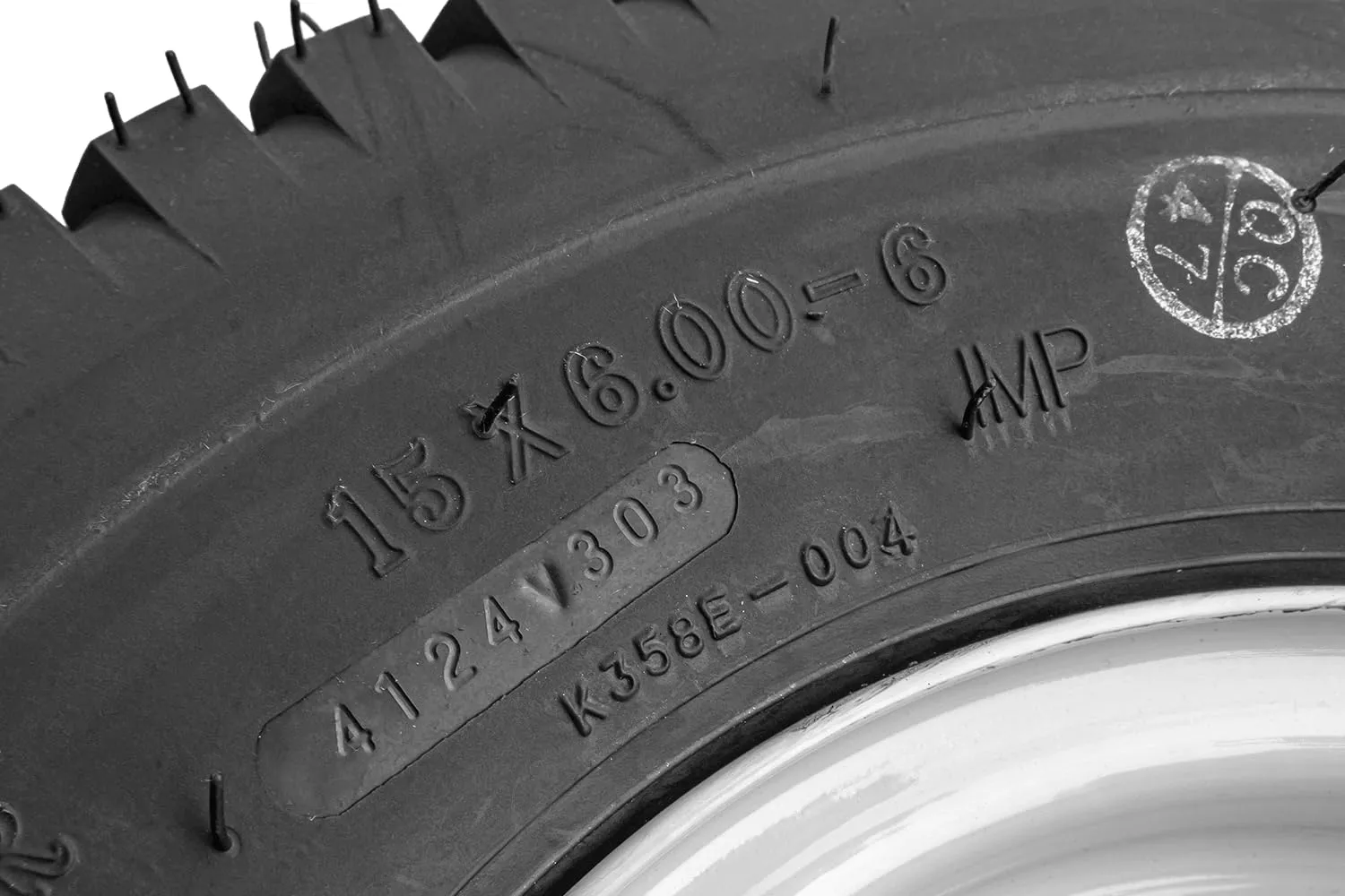 Starco Ruota Completa 15x6.00-6 per Tosaerba e Trattorini, Pneumatico Kenda 4PR, Cerchio in Acciaio 3x98, Cuscinetti 6205-2RS, Portata 335 kg - immagine 5