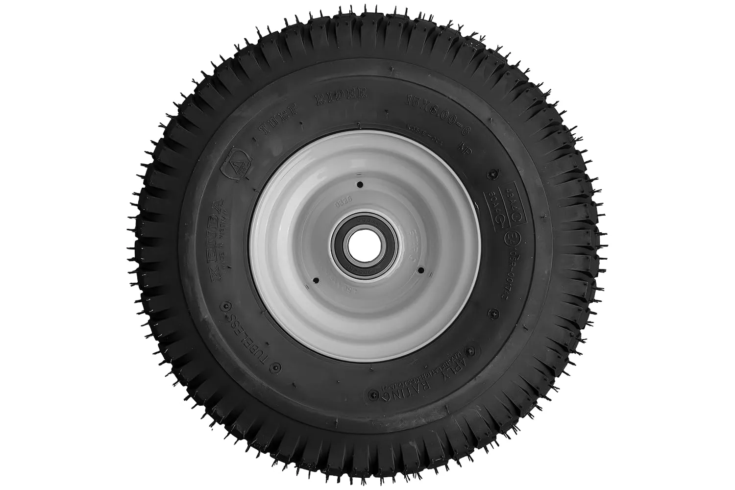 Starco Ruota Completa 15x6.00-6 per Tosaerba e Trattorini, Pneumatico Kenda 4PR, Cerchio in Acciaio 3x98, Cuscinetti 6205-2RS, Portata 335 kg - immagine 6