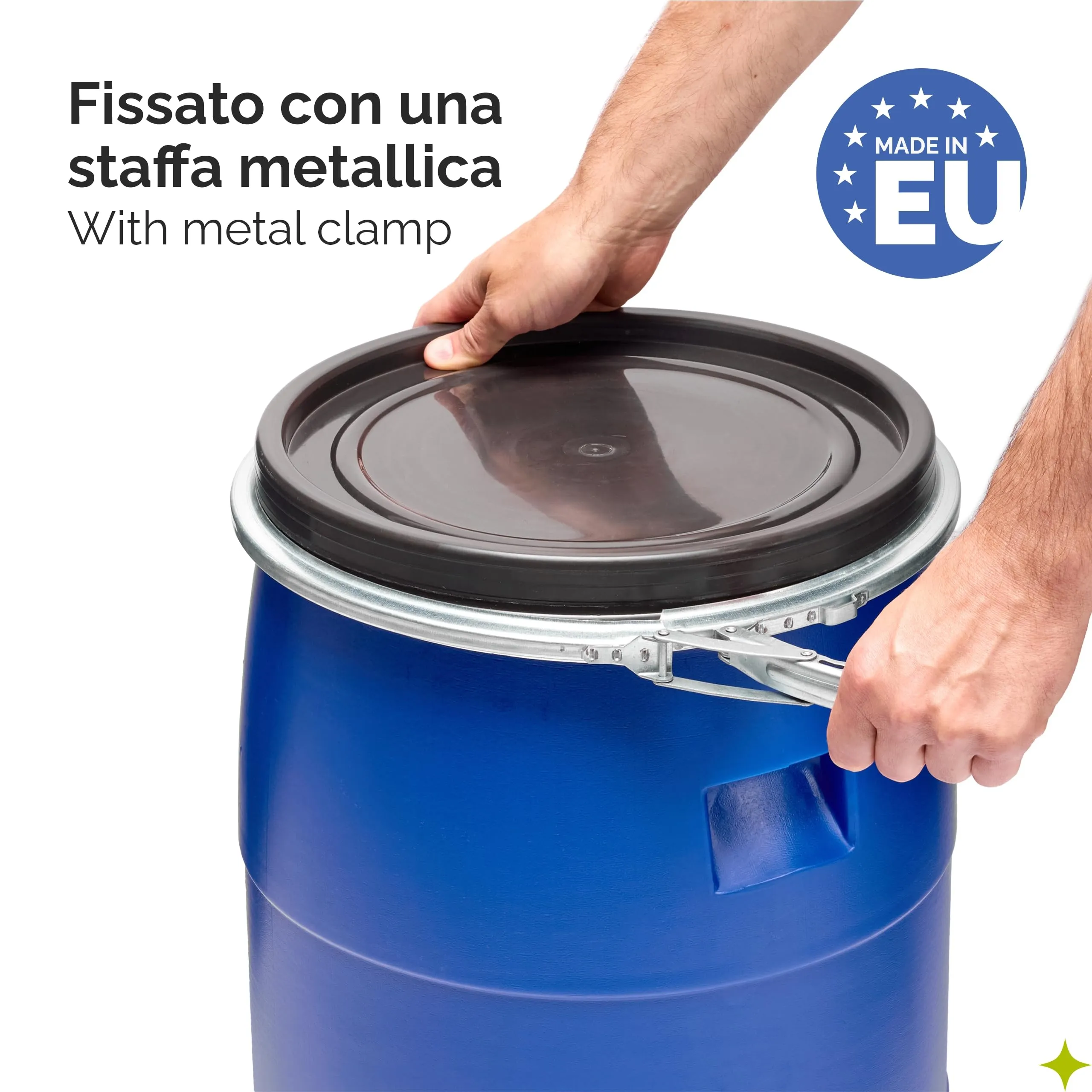 Garronda Serbatoio Acqua HDPE per Alimenti 220L Blu GD-0078 - immagine 4