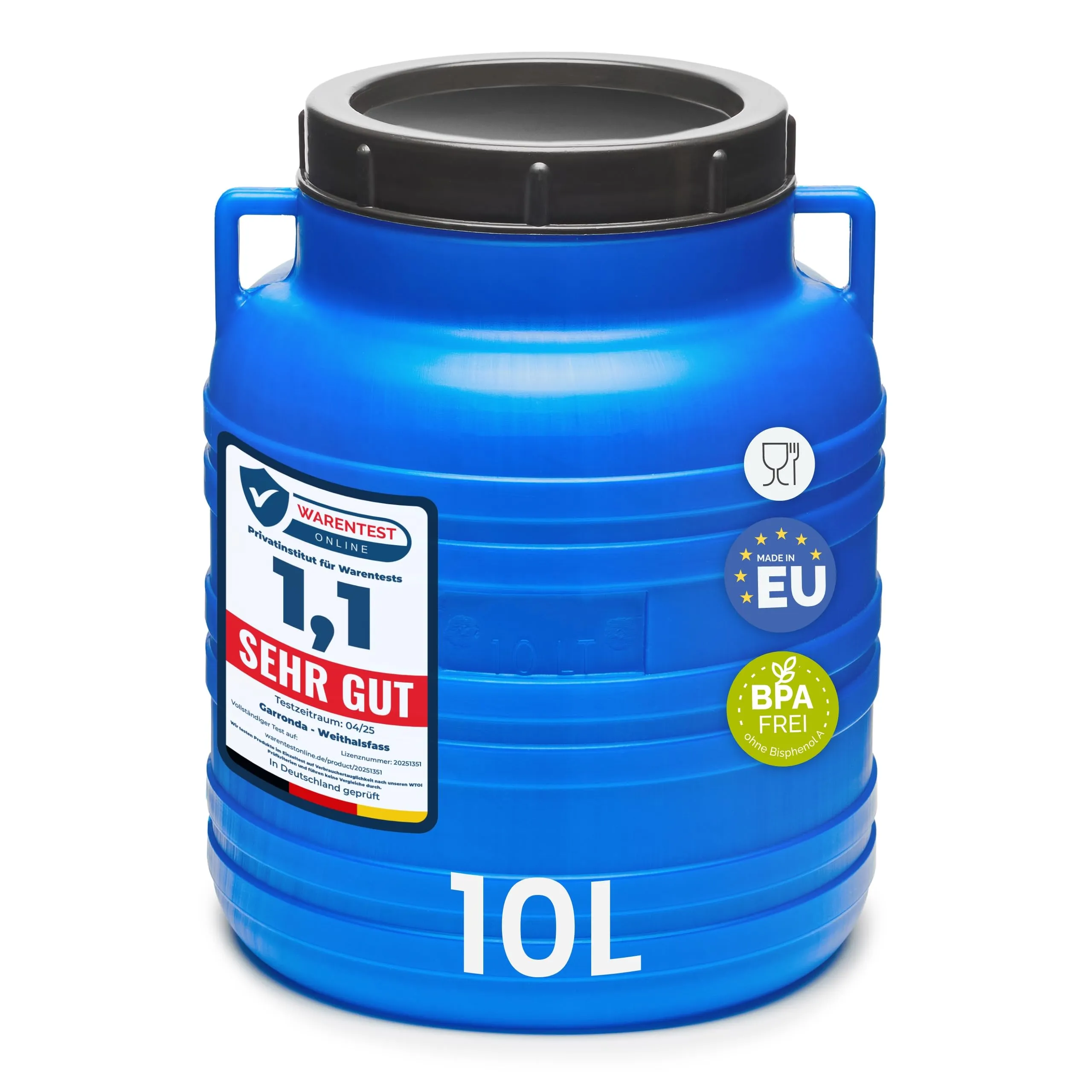 Garronda Tanica Acqua HDPE per Alimenti 10L Blu GD-0078 - immagine 1
