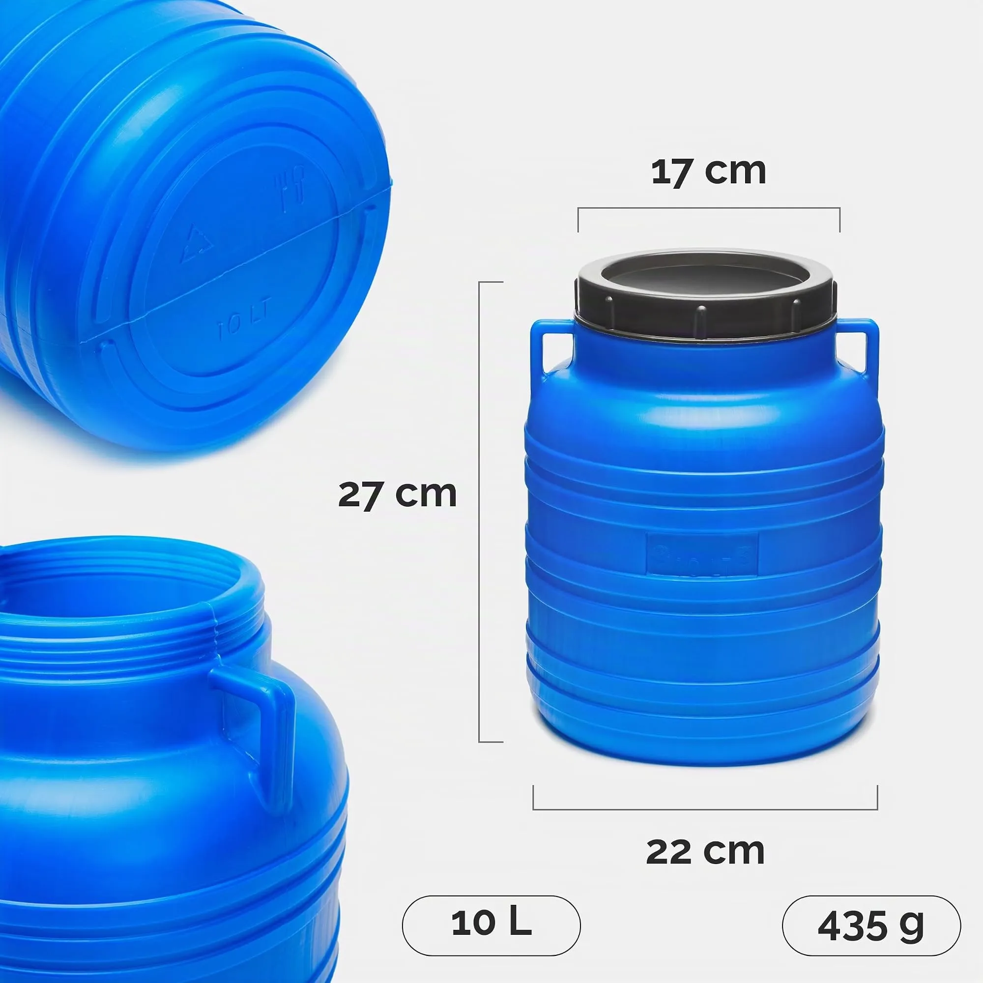 Garronda Tanica Acqua HDPE per Alimenti 10L Blu GD-0078 - immagine 2