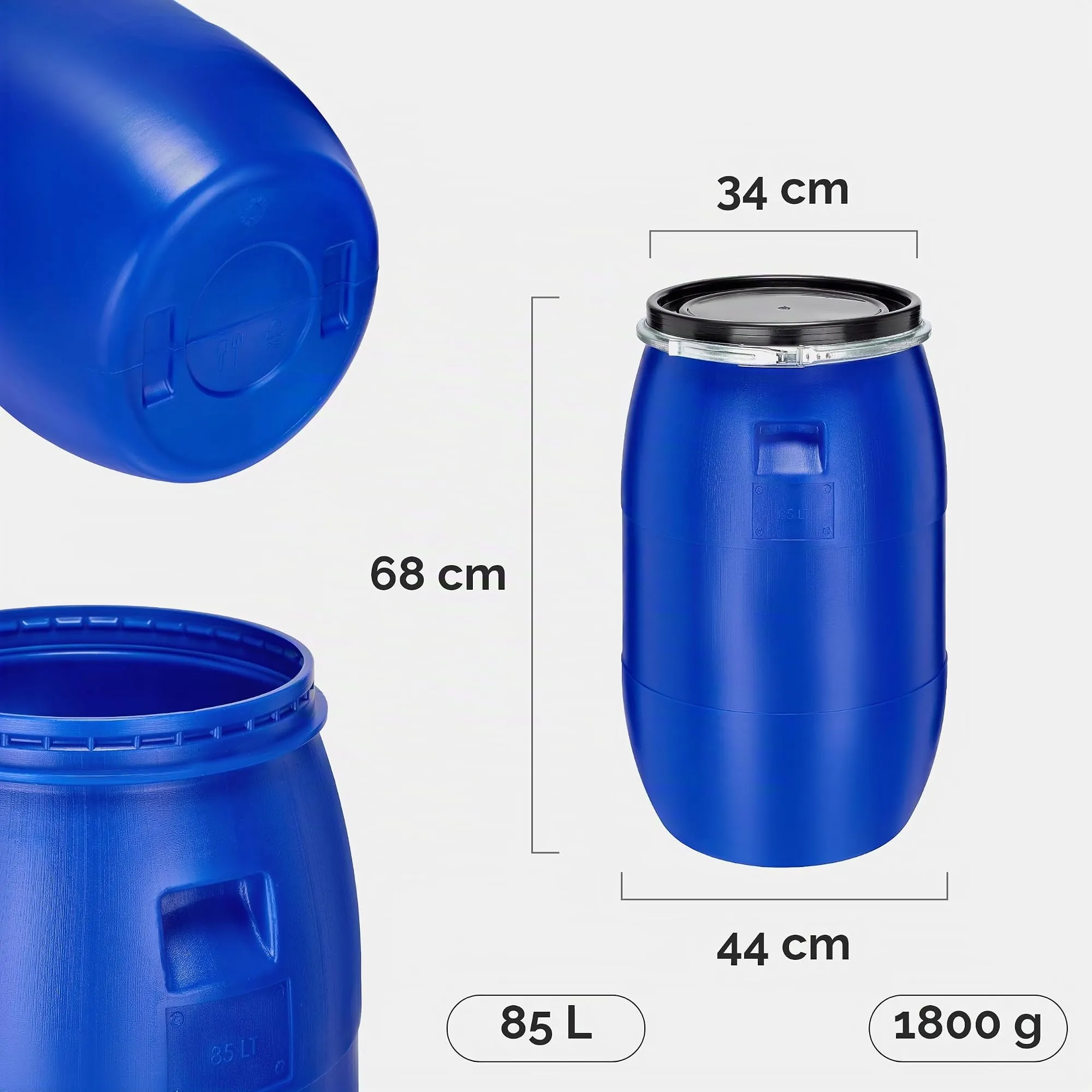 Garronda Serbatoio Acqua HDPE per Alimenti 85L Blu GD-0078 - immagine 2