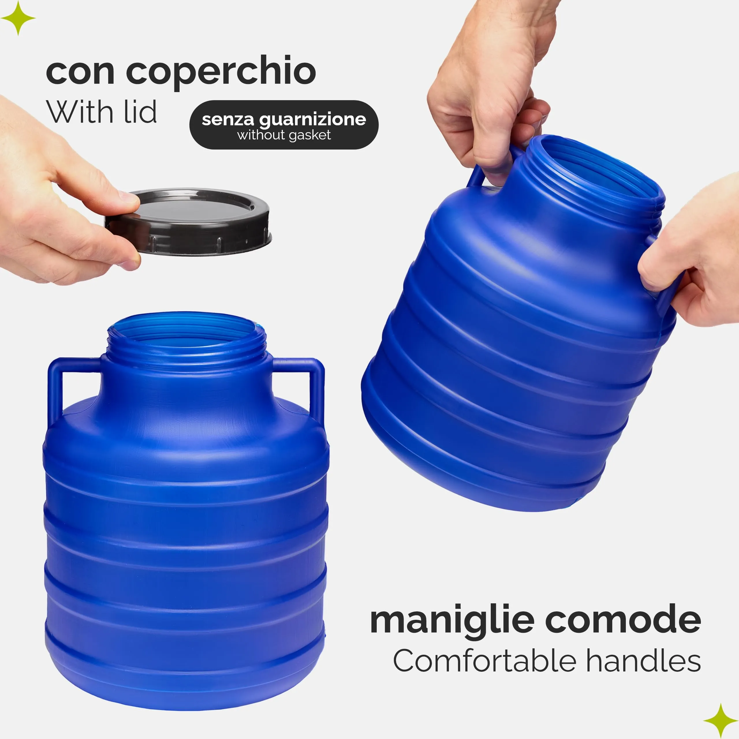 Garronda Tanica Acqua HDPE per Alimenti 5L Blu GD-0078 - immagine 3