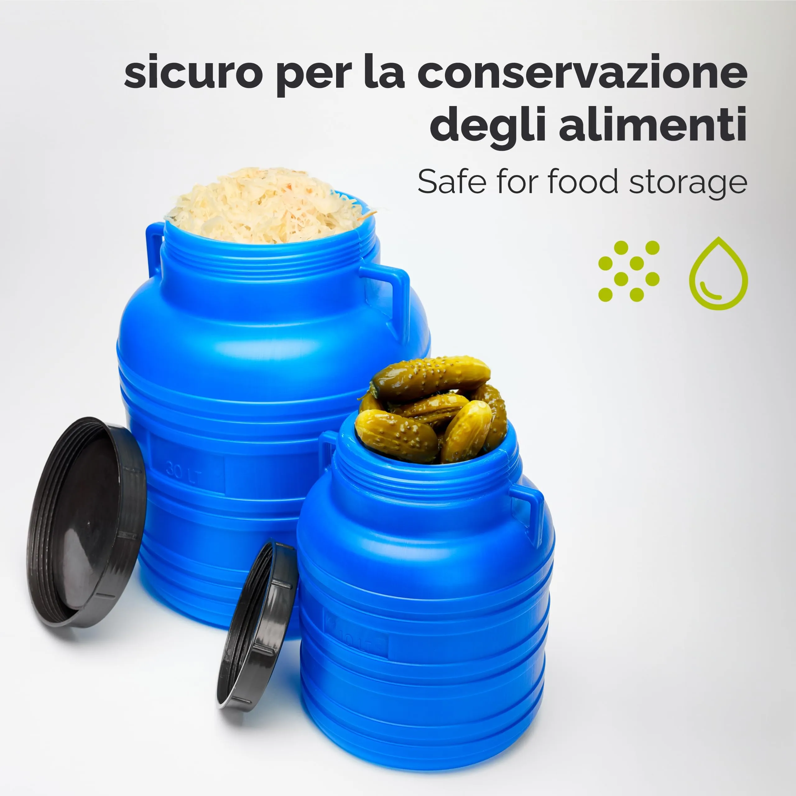 Garronda Tanica Acqua HDPE per Alimenti 20L Blu GD-0078 - immagine 5