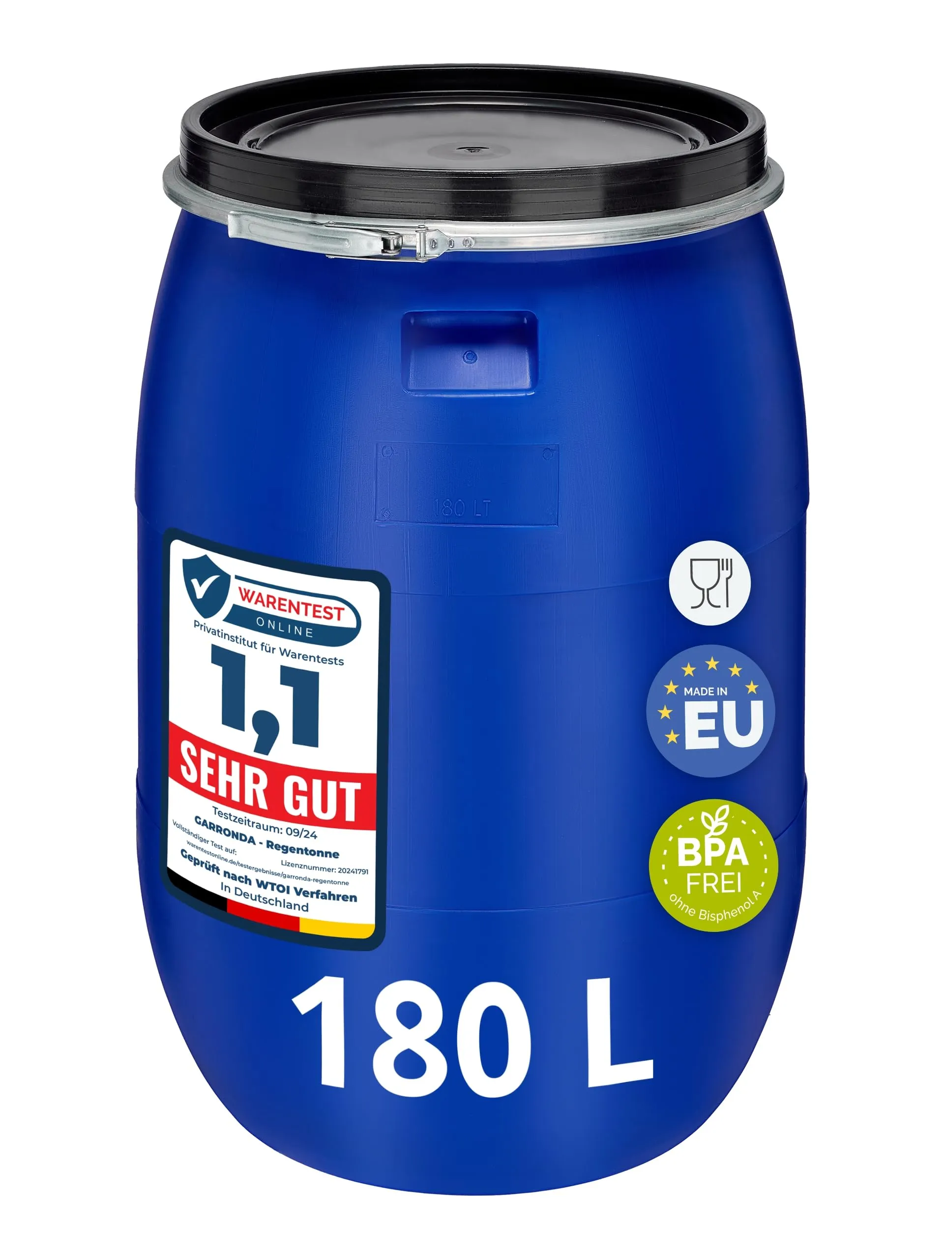Garronda Serbatoio Acqua HDPE per Alimenti 180L Blu GD-0078 - immagine 1