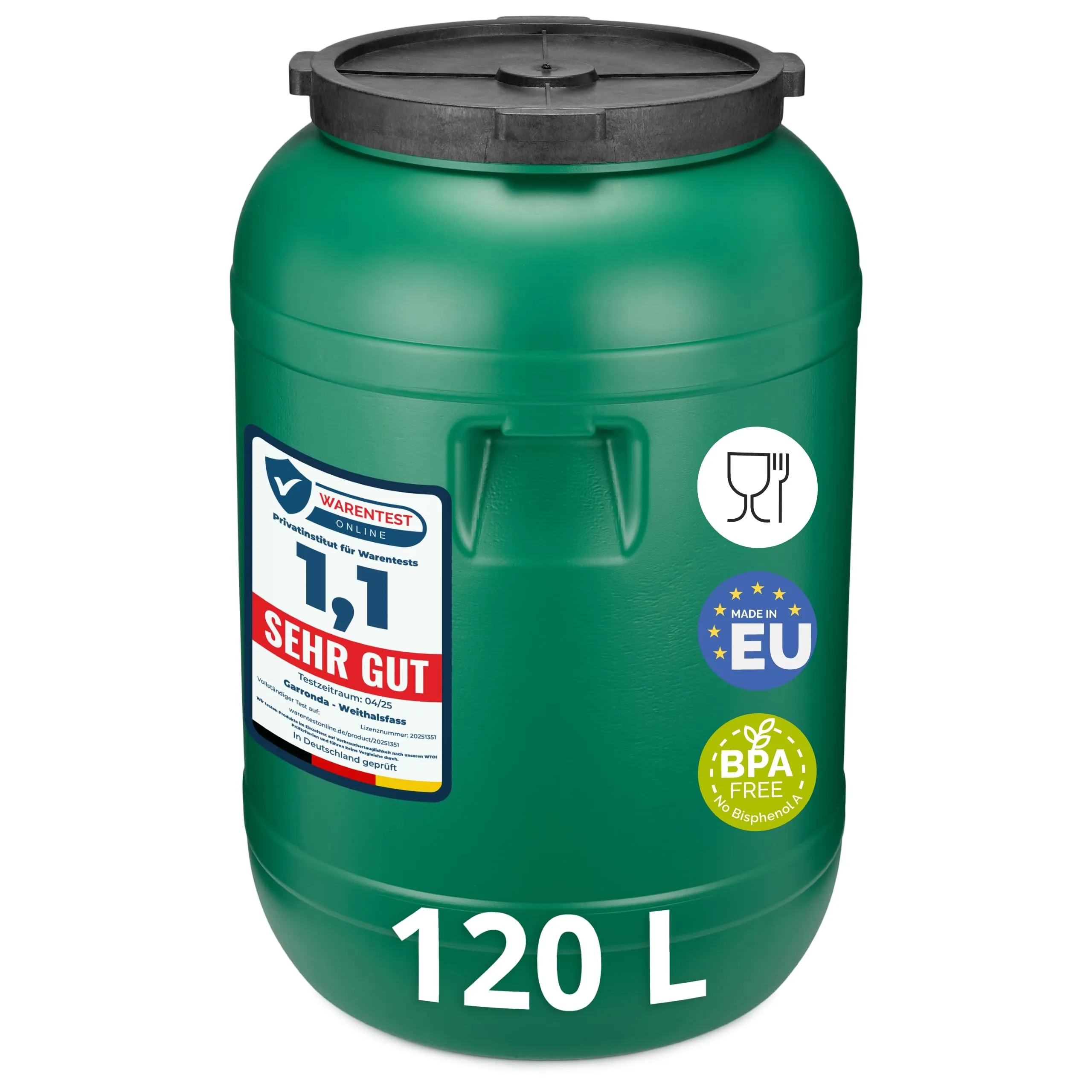 Garronda Serbatoio Acqua HDPE per Alimenti 120L Verde GD-0078 - immagine 1