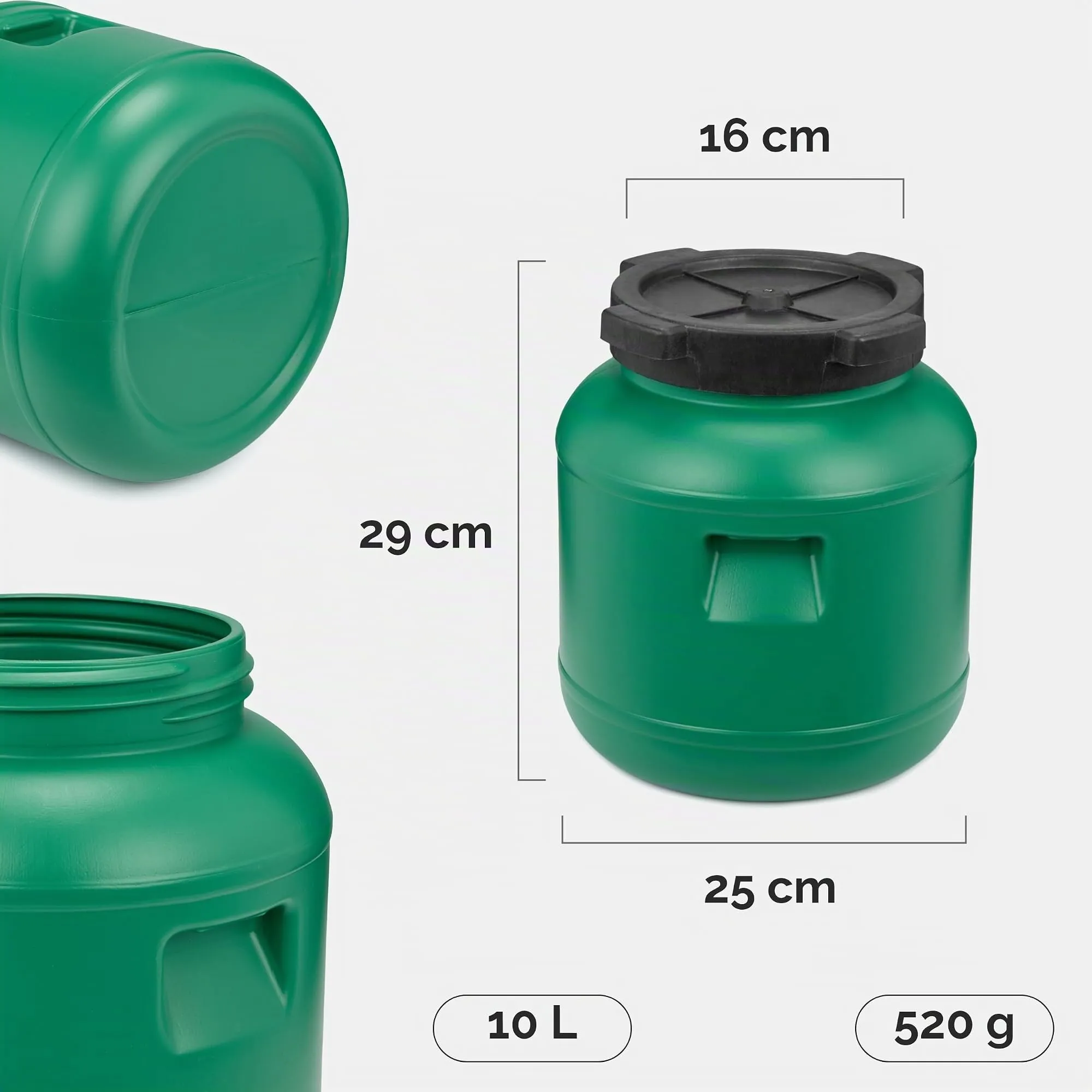 Garronda Tanica Acqua HDPE per Alimenti 10L Verde GD-0078 - immagine 2