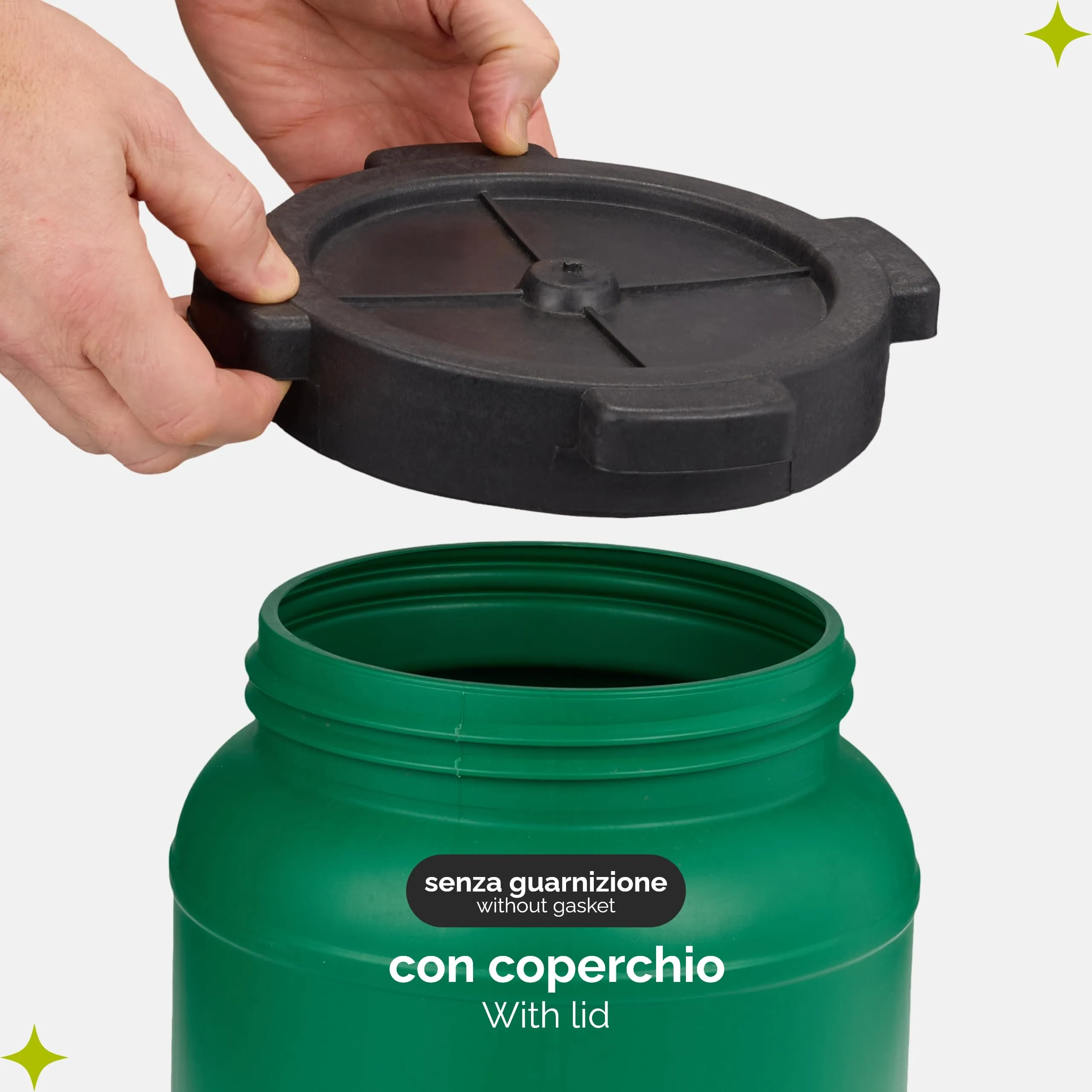 Garronda Tanica Acqua HDPE per Alimenti 5L Verde GD-0078 - immagine 3