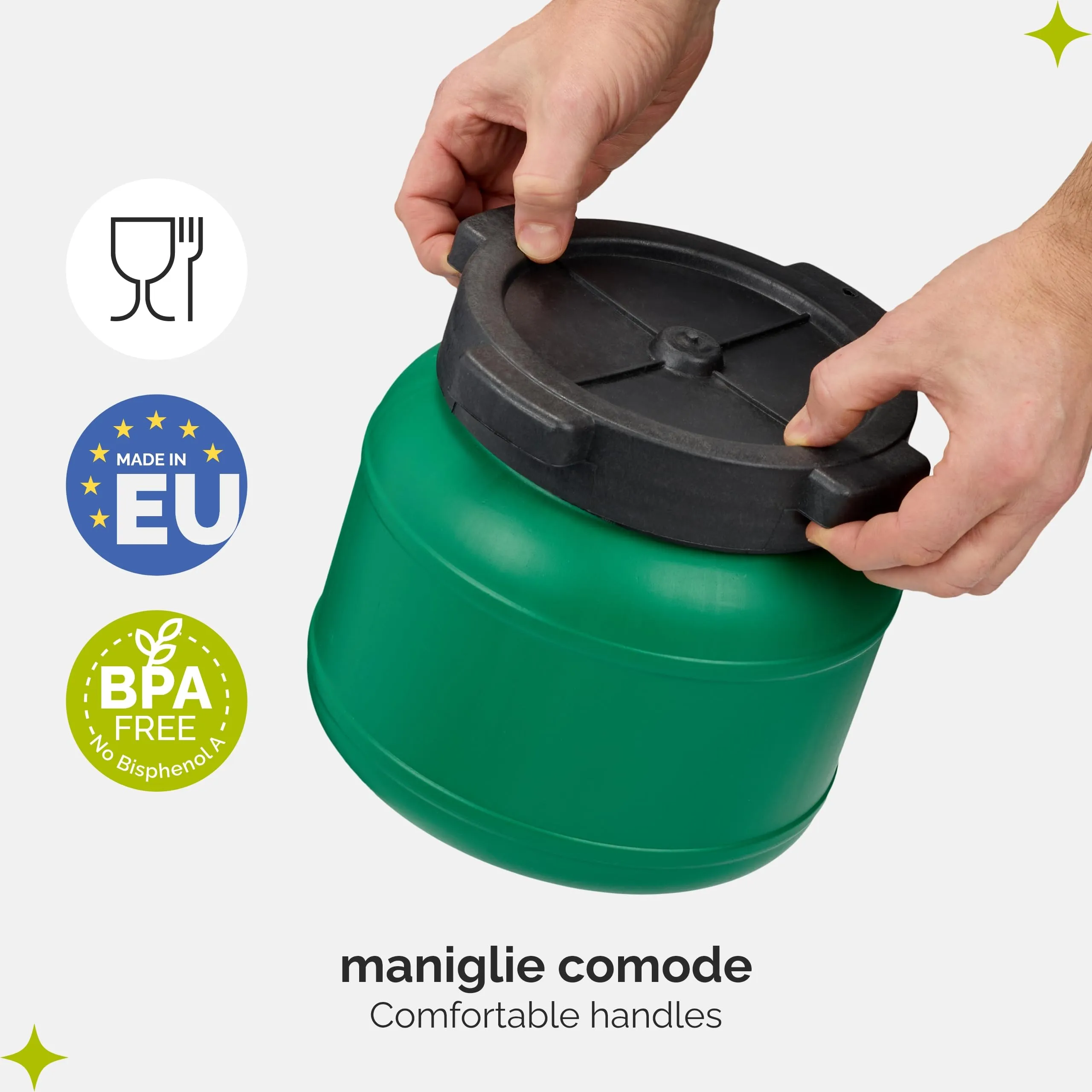 Garronda Tanica Acqua HDPE per Alimenti 5L Verde GD-0078 - immagine 4