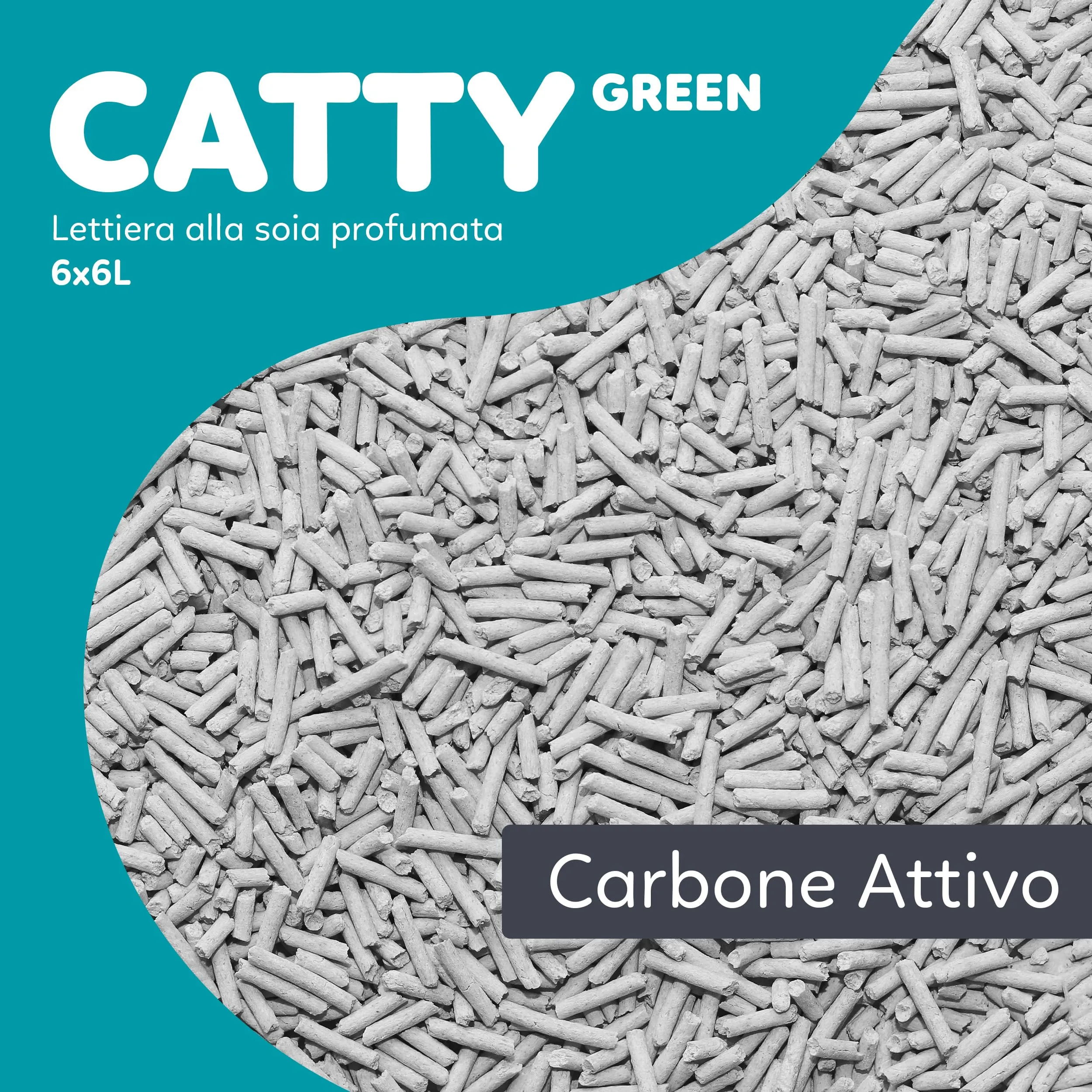 AQPET CattyGreen Lettiera in Soia Naturale al Carbone Attivo, Agglomerante e Biodegradabile, 36 Litri - immagine 2