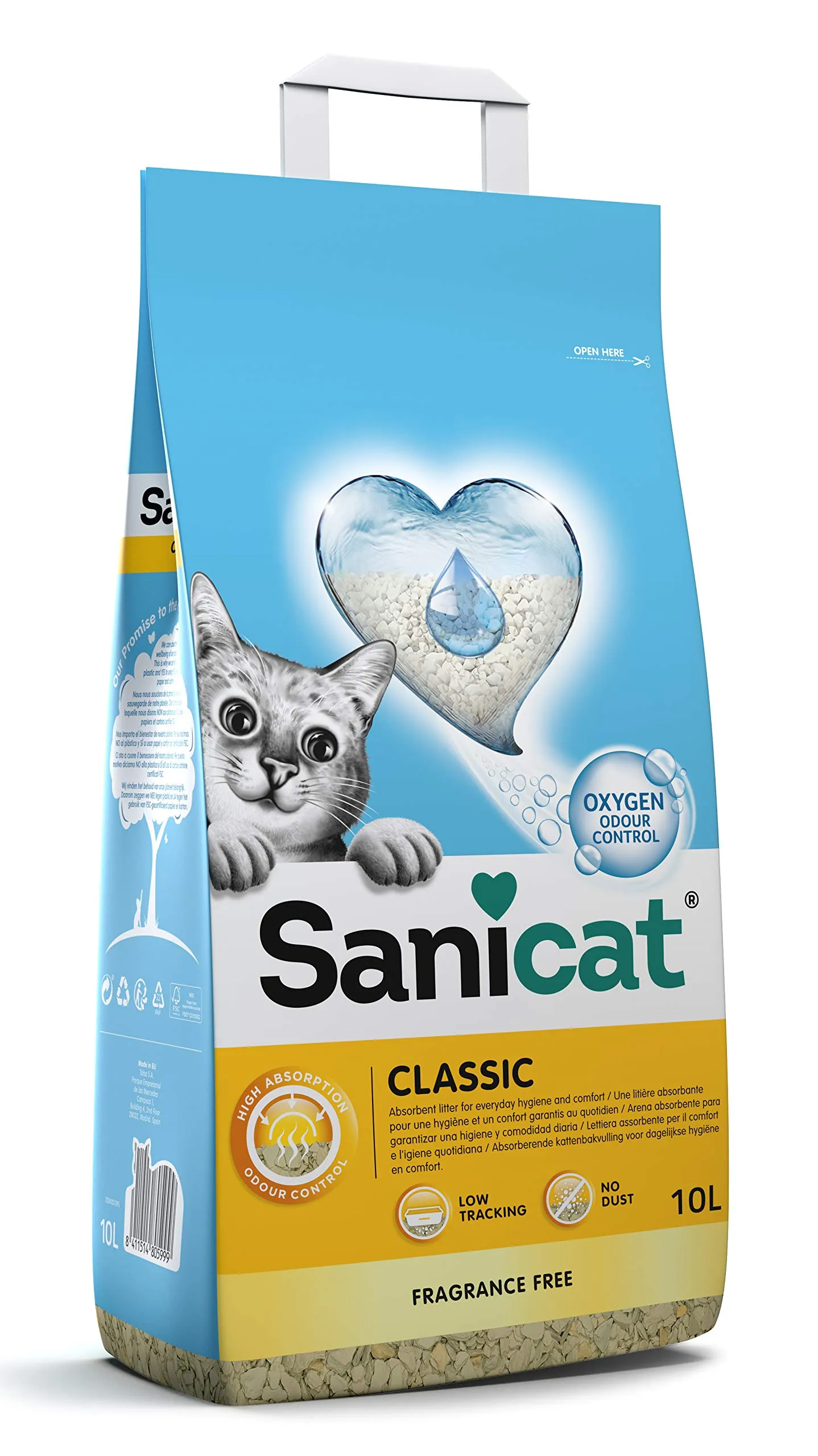 Sanicat Lettiera per gatti Classic senza profumo, 10 L - immagine 3