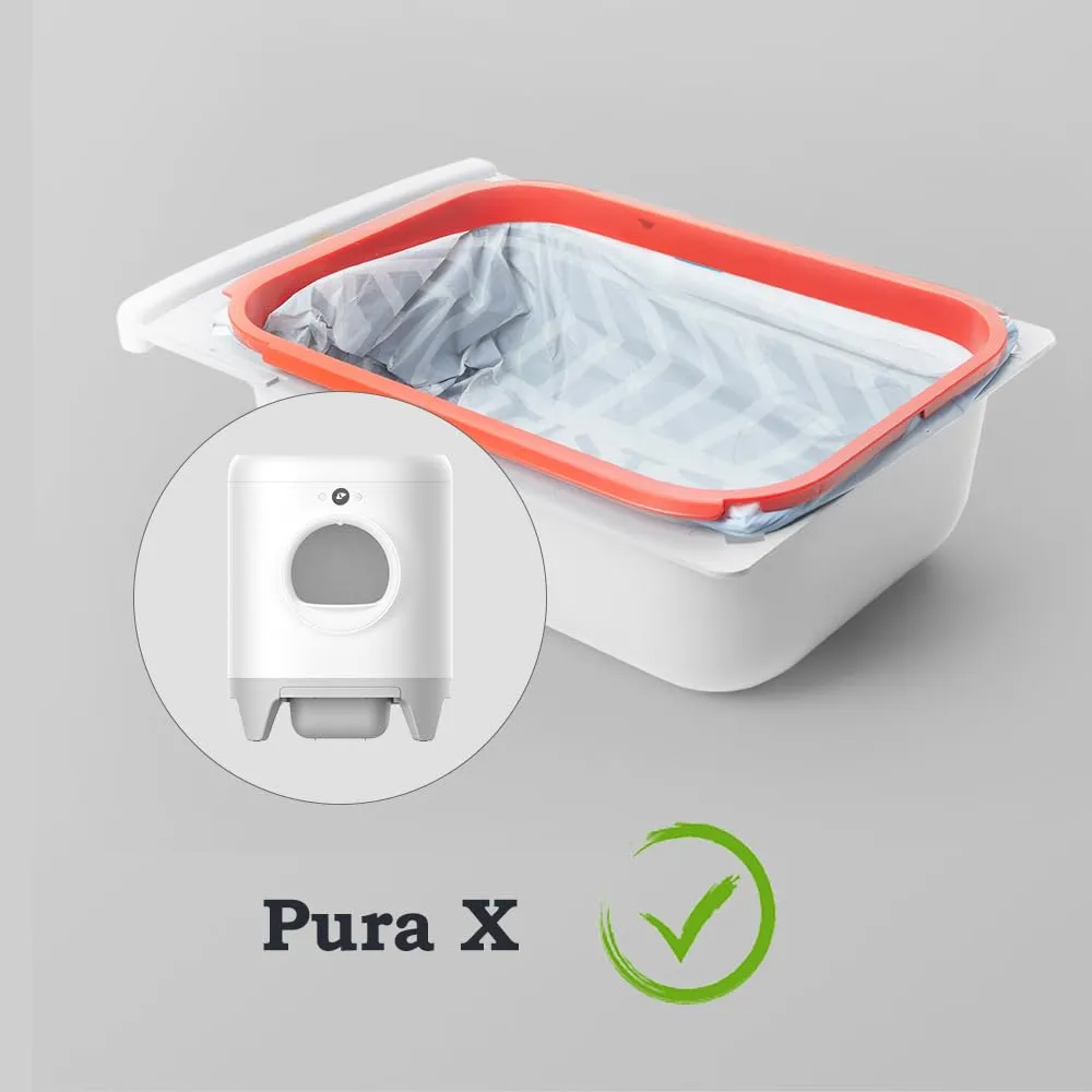 BUNMO Sacchetti per Escrementi per Gatti compatibili con PURA Max, PURA Max 2 e PURA X, 5 Rotoli da 20 Pezzi (100 Totale), 55 x 30 cm - immagine 2