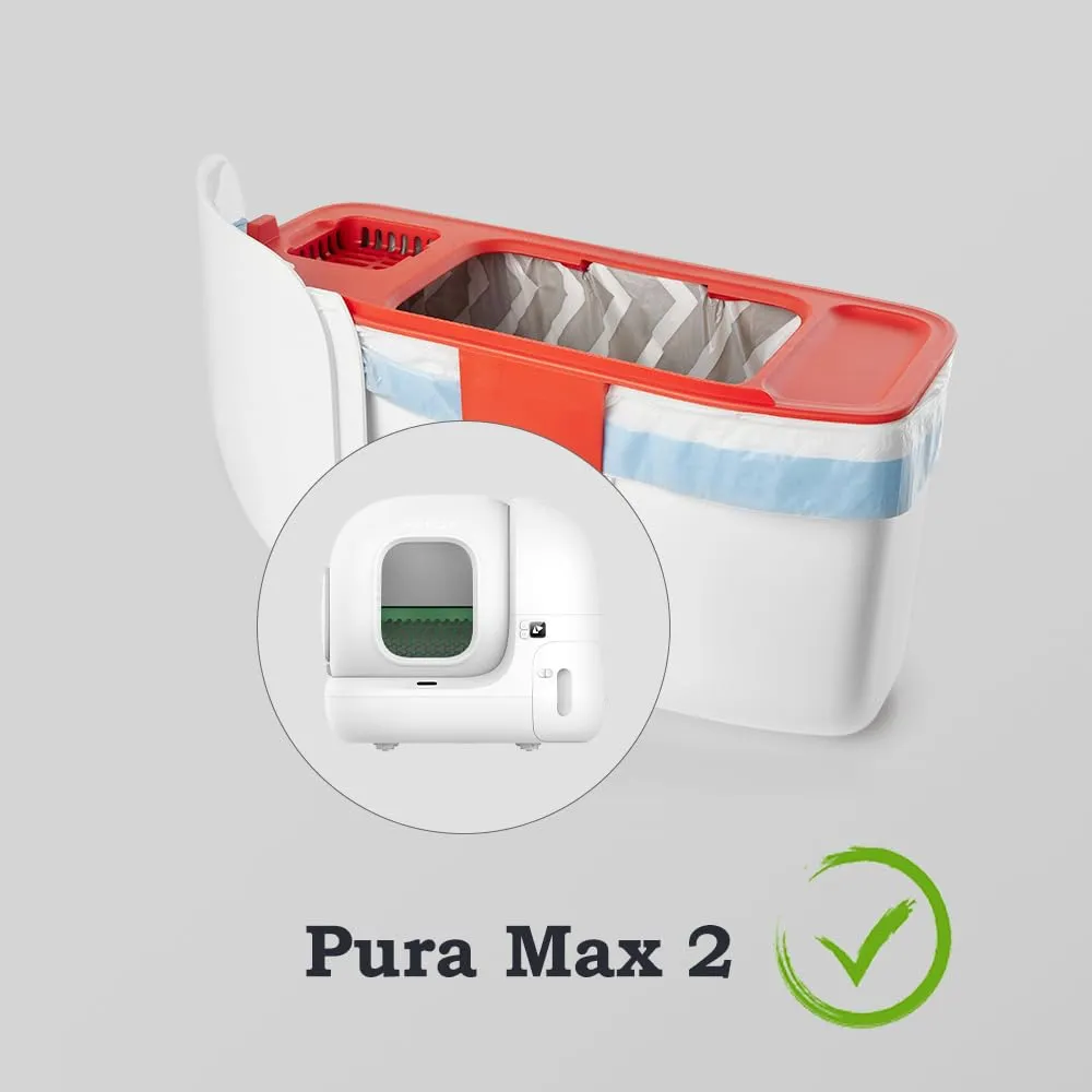 BUNMO Sacchetti per Escrementi per Gatti compatibili con PURA Max, PURA Max 2 e PURA X, 5 Rotoli da 20 Pezzi (100 Totale), 55 x 30 cm - immagine 4