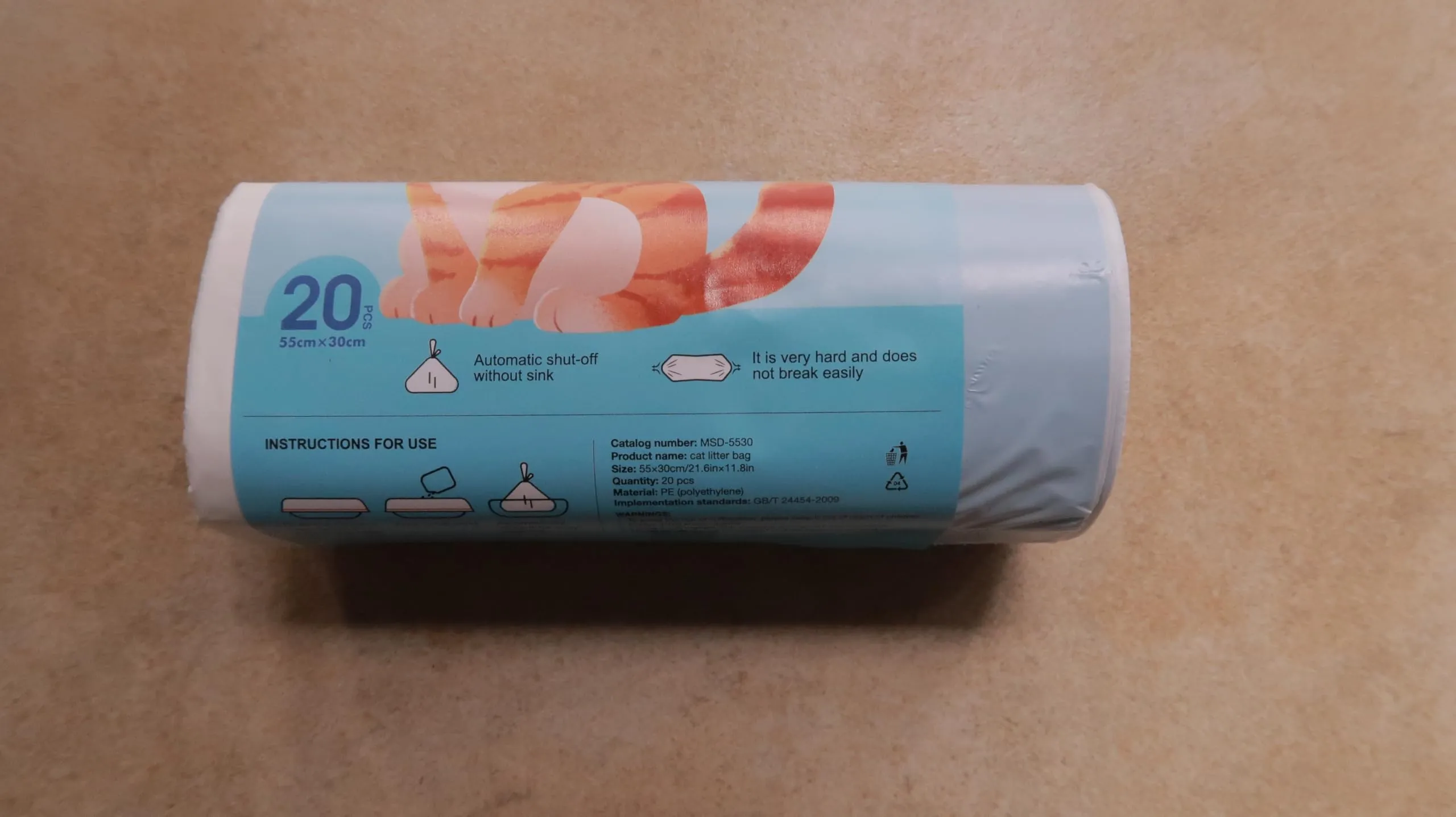 BUNMO Sacchetti per Escrementi per Gatti compatibili con PURA Max, PURA Max 2 e PURA X, 5 Rotoli da 20 Pezzi (100 Totale), 55 x 30 cm - immagine 6