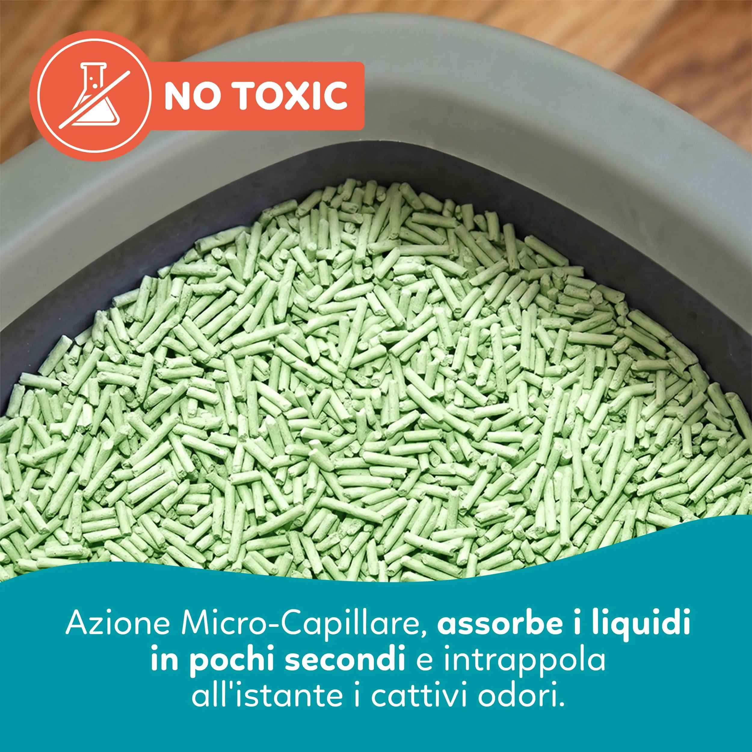 AQPET CattyGreen Lettiera di Soia Naturale per Gatti, Agglomerante Biodegradabile al Gelsomino, Smaltibile nel WC, 36 Litri - immagine 7
