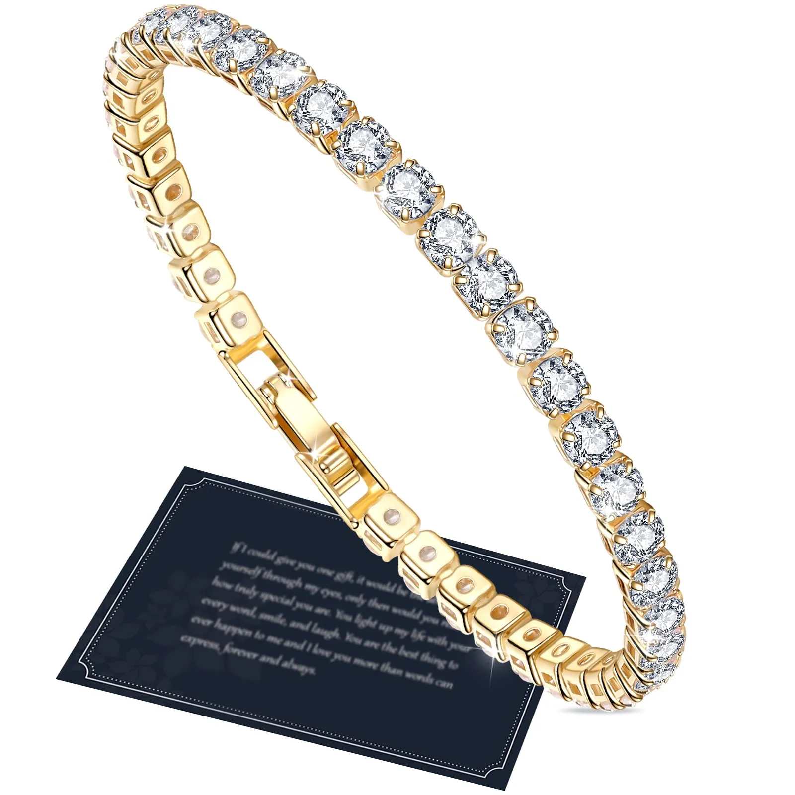 J.Fée Bracciale Tennis Donna in Oro, 17,5cm - immagine 1