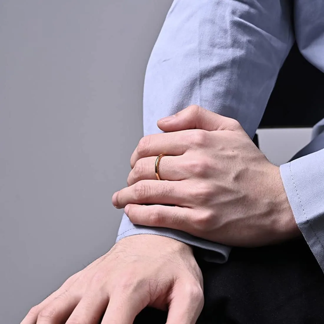 VELESAY Set di 12 Anelli Impilabili in Acciaio Inossidabile per Donna, Argento/Oro - immagine 6