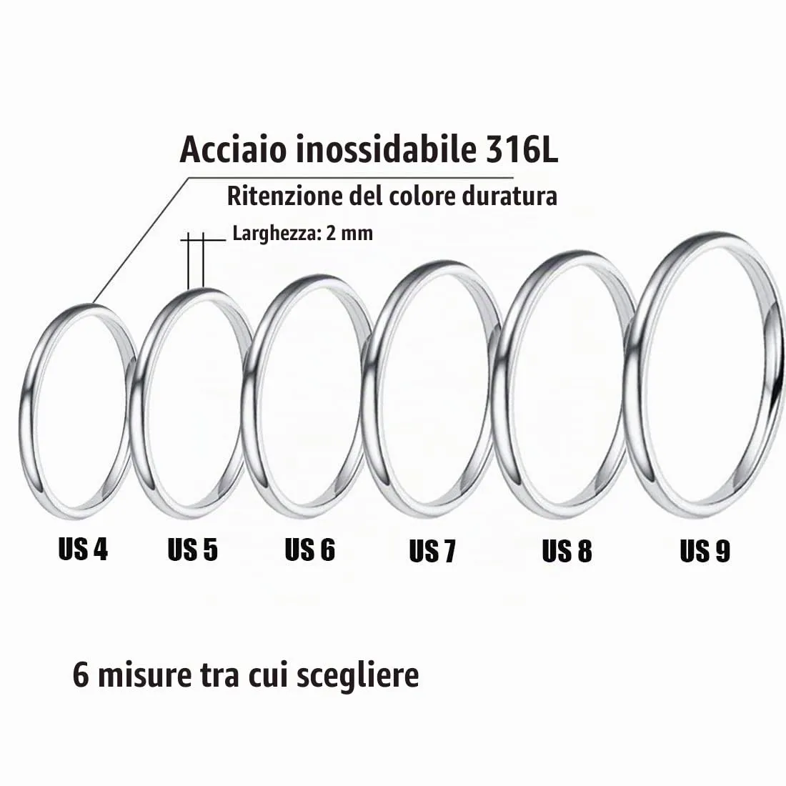 VELESAY Set di 12 Anelli Impilabili in Acciaio Inossidabile per Donna, Midi Band e Knuckle Rings, Argento/Oro - immagine 7