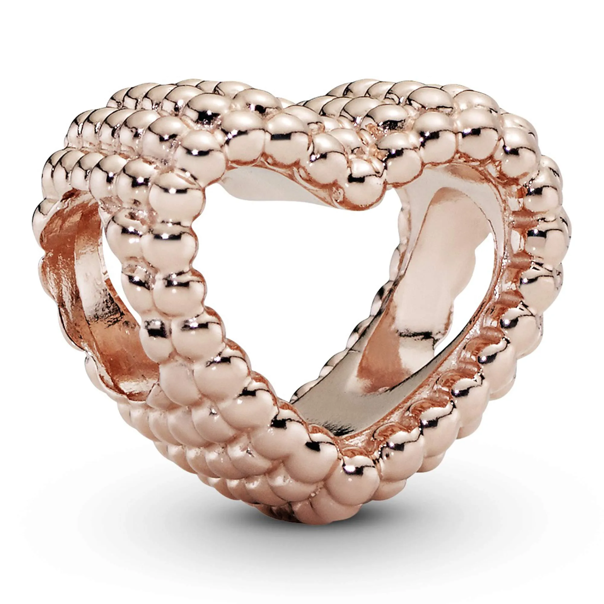 Pandora Ciondolo Cuore Aperto con Perline, Placcato in Oro Rosa 14k - immagine 1