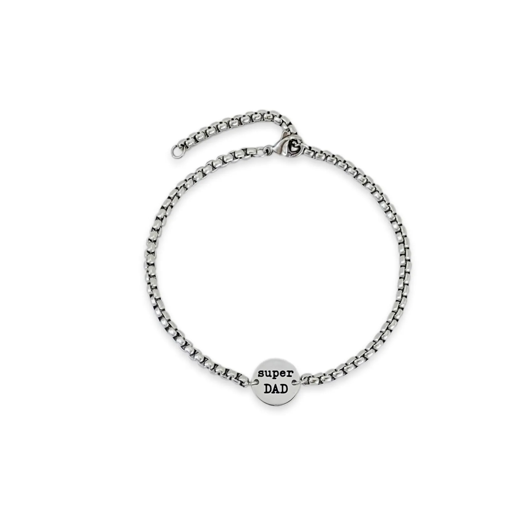 MAMIJUX Bracciale a bottoncino in acciaio per Papà - immagine 2