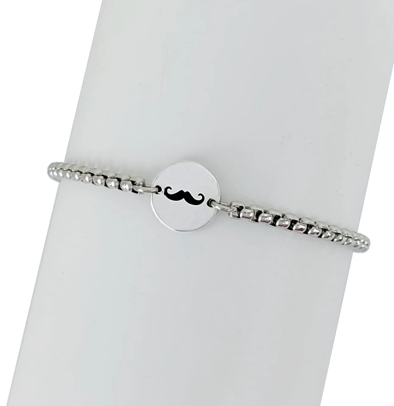 MAMIJUX Bracciale a Bottoncino in Acciaio per Nonno - immagine 3