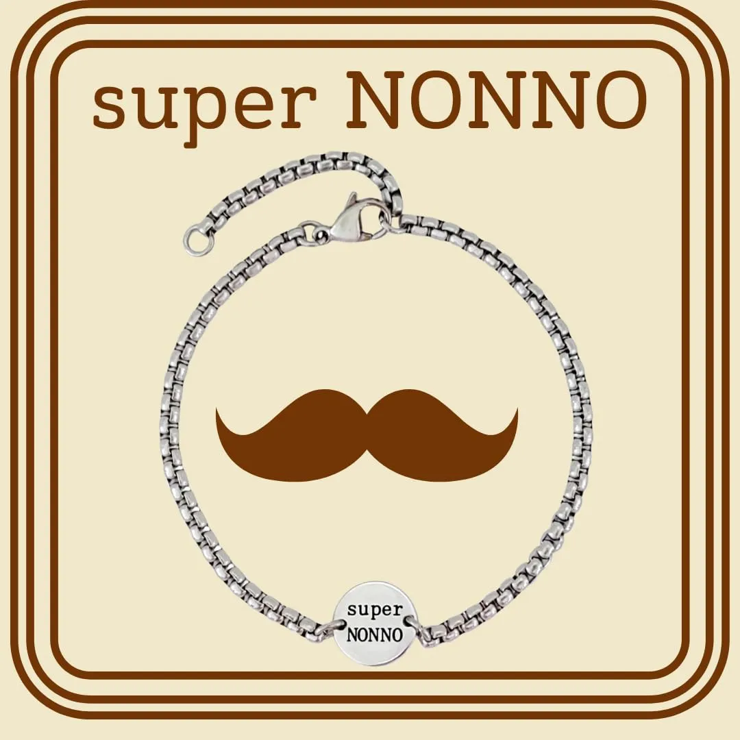 MAMIJUX Bracciale a Bottoncino in Acciaio per Nonno - immagine 7