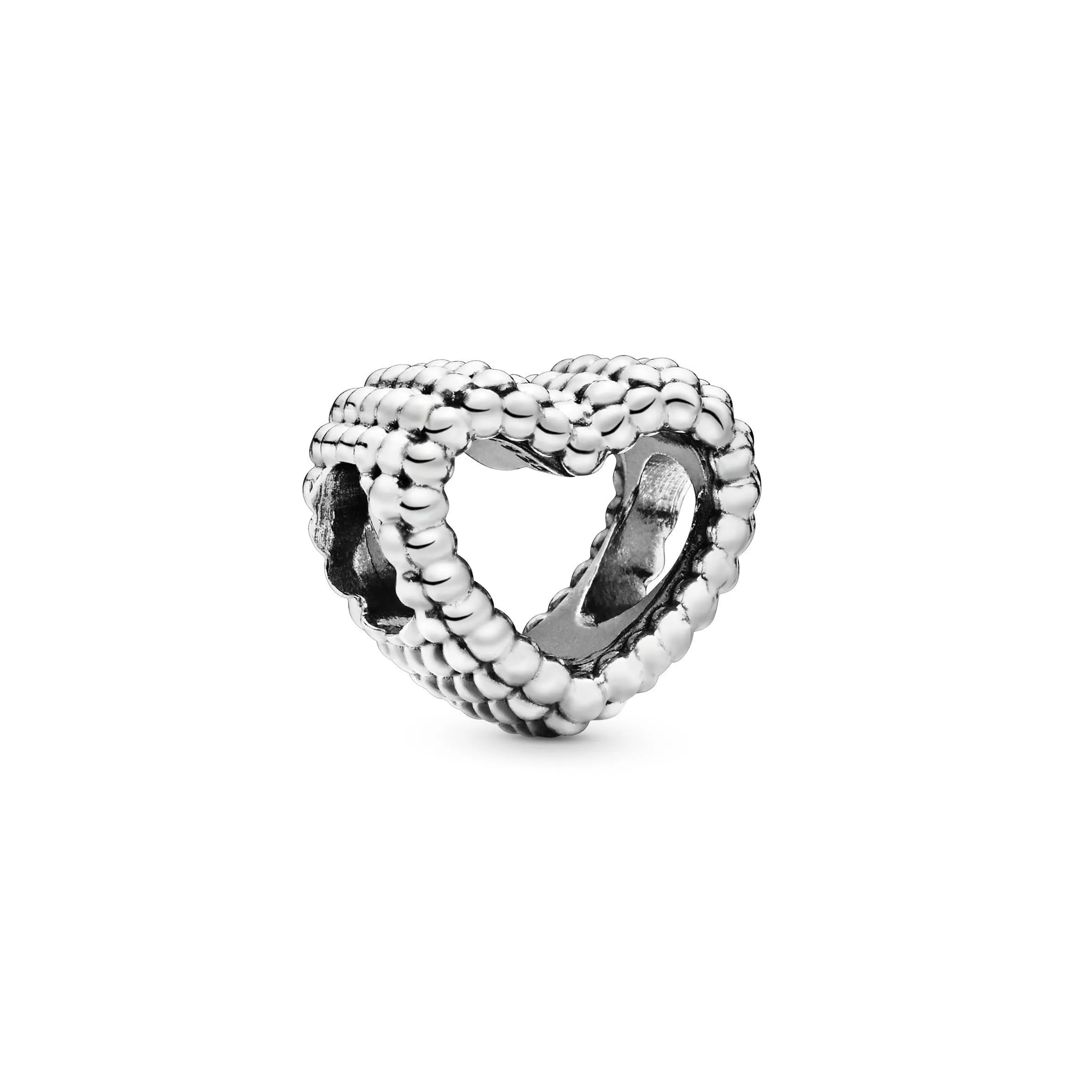 Pandora Ciondolo in argento con perline a forma di cuore aperto - immagine 2