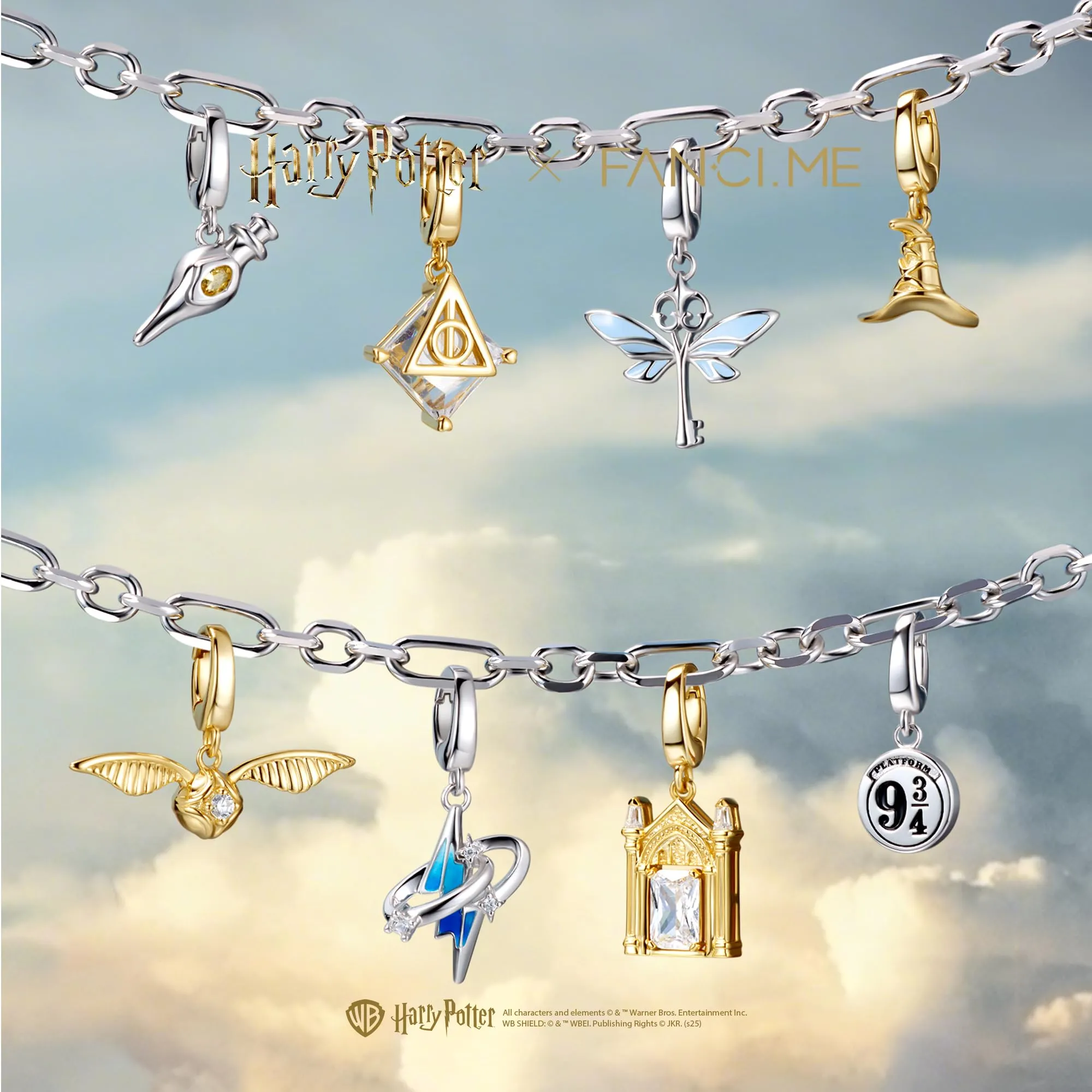 FANCIME Harry Potter The Mirror of Erised Sterling Silver Charm Necklace - immagine 5