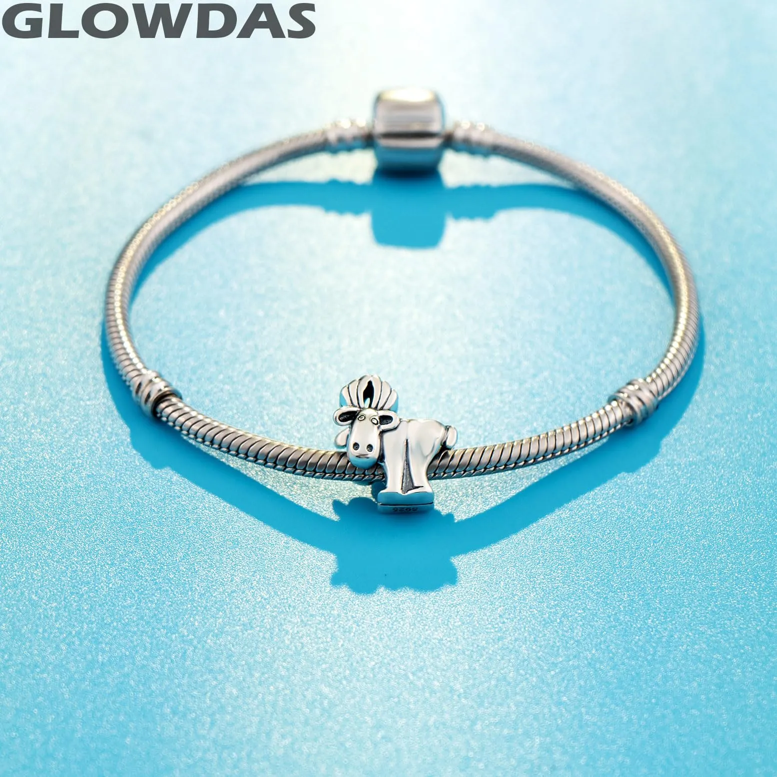 GLOWDAS Alce Charm in Argento Sterling 925 per Bracciale Pandora - immagine 3