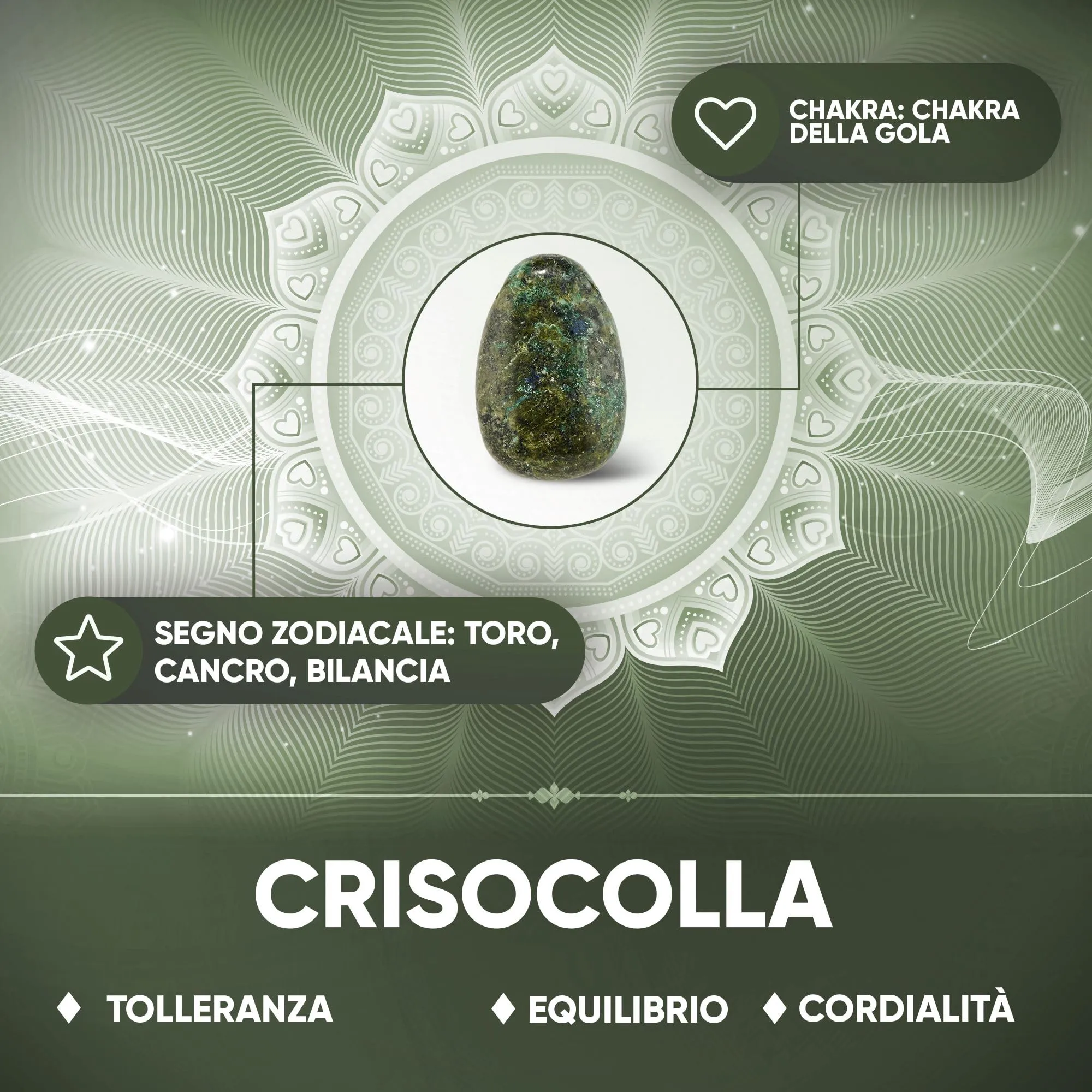 PURAJA Collana con Ciondolo a Goccia in Crisocolla e Cordoncino - immagine 7