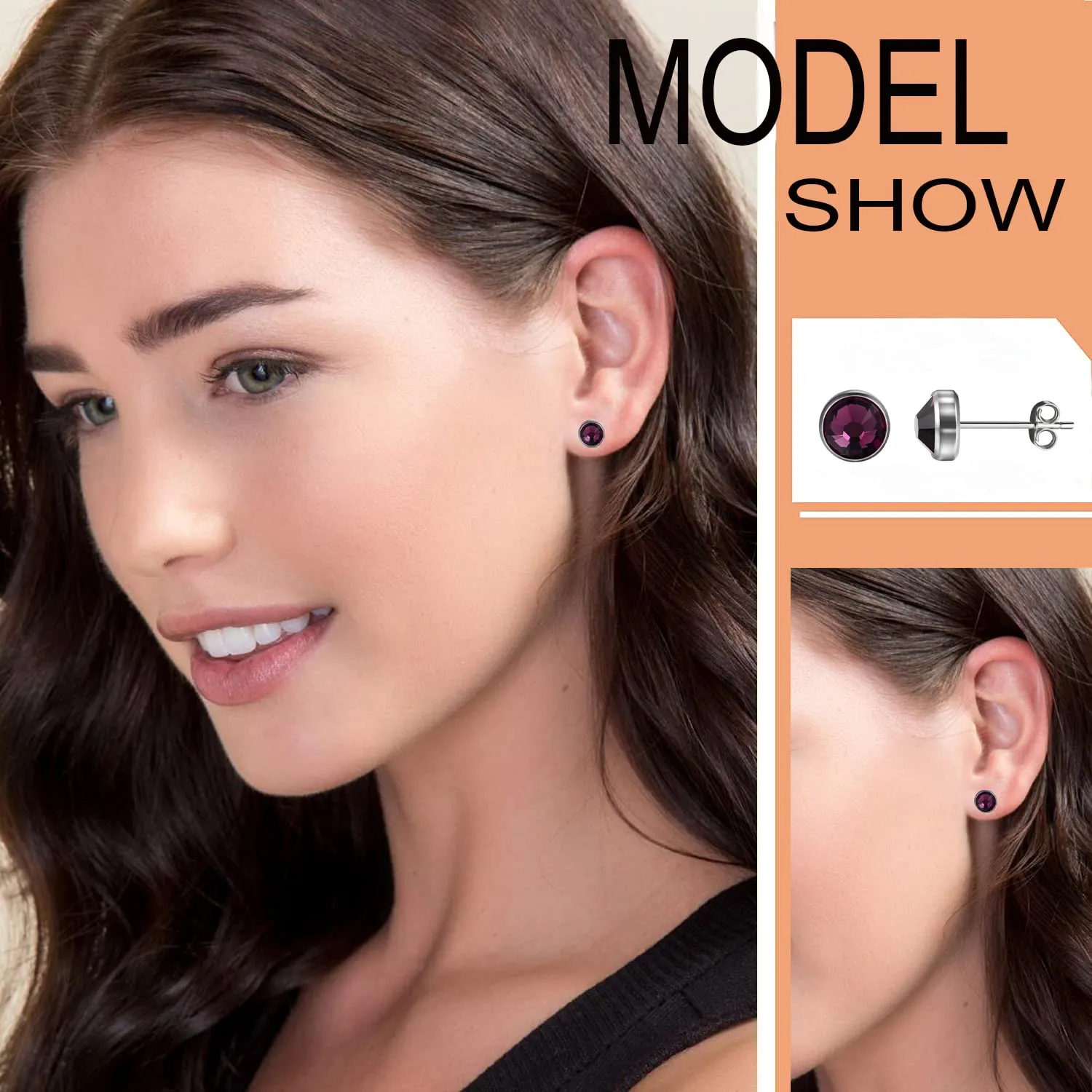 Artskin Orecchini in titanio ipoallergenici 3 mm per donna e ragazza - immagine 4