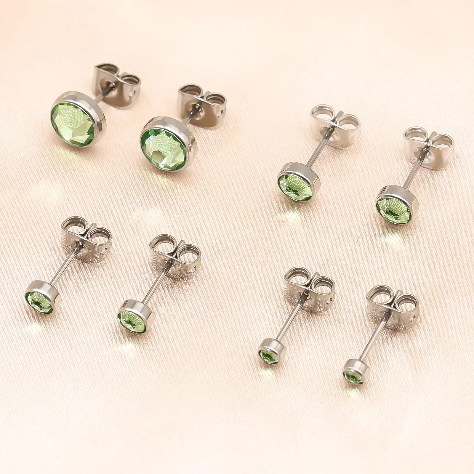 Artskin Orecchini in titanio ipoallergenici per donna e ragazza, 3 mm - immagine 5