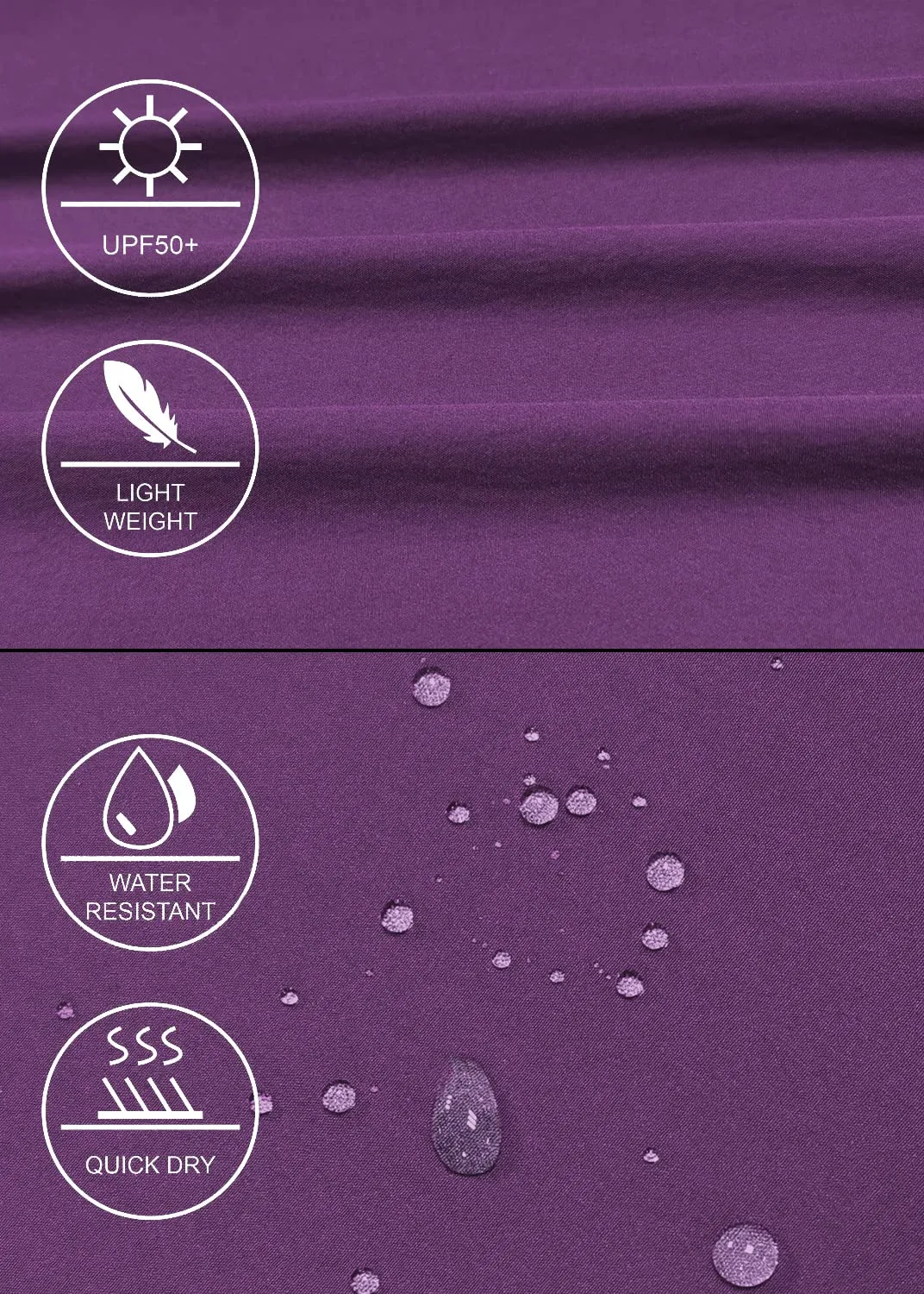 GymBrave Pantaloni Trekking Donna Cargo Capri 3/4 Estivi Viola M - immagine 5