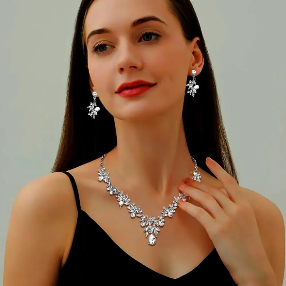 XFSRG Parure Gioielli Donna con Collana e Orecchini in Zircone, Argento - immagine 7