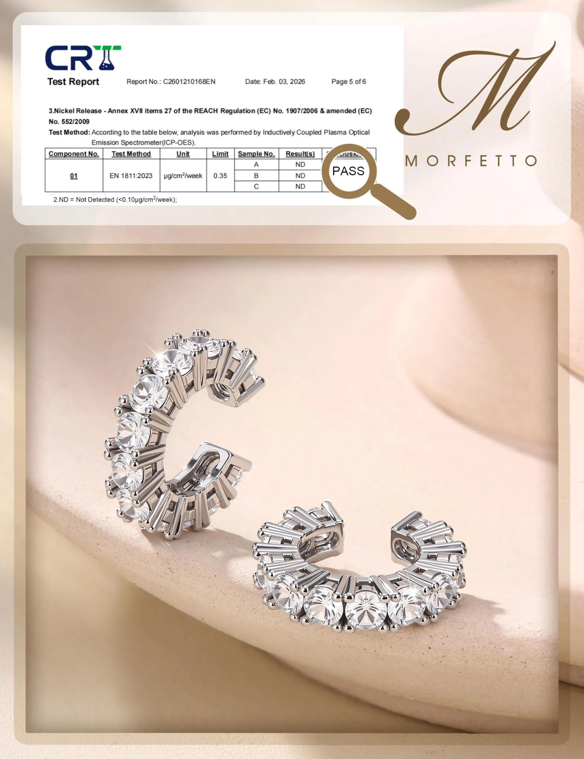 Morfetto Ear Cuff Orecchini Senza Buco Donna Regolabili Ipoallergenici per Cartilagine Helix Argento Larga - immagine 3