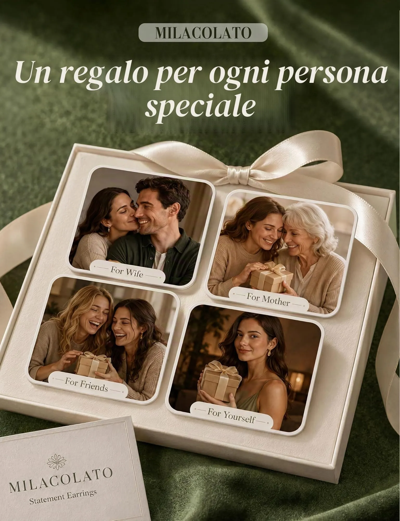 Milacolato Orecchini Donna Statement in Oro Anallergici - immagine 6