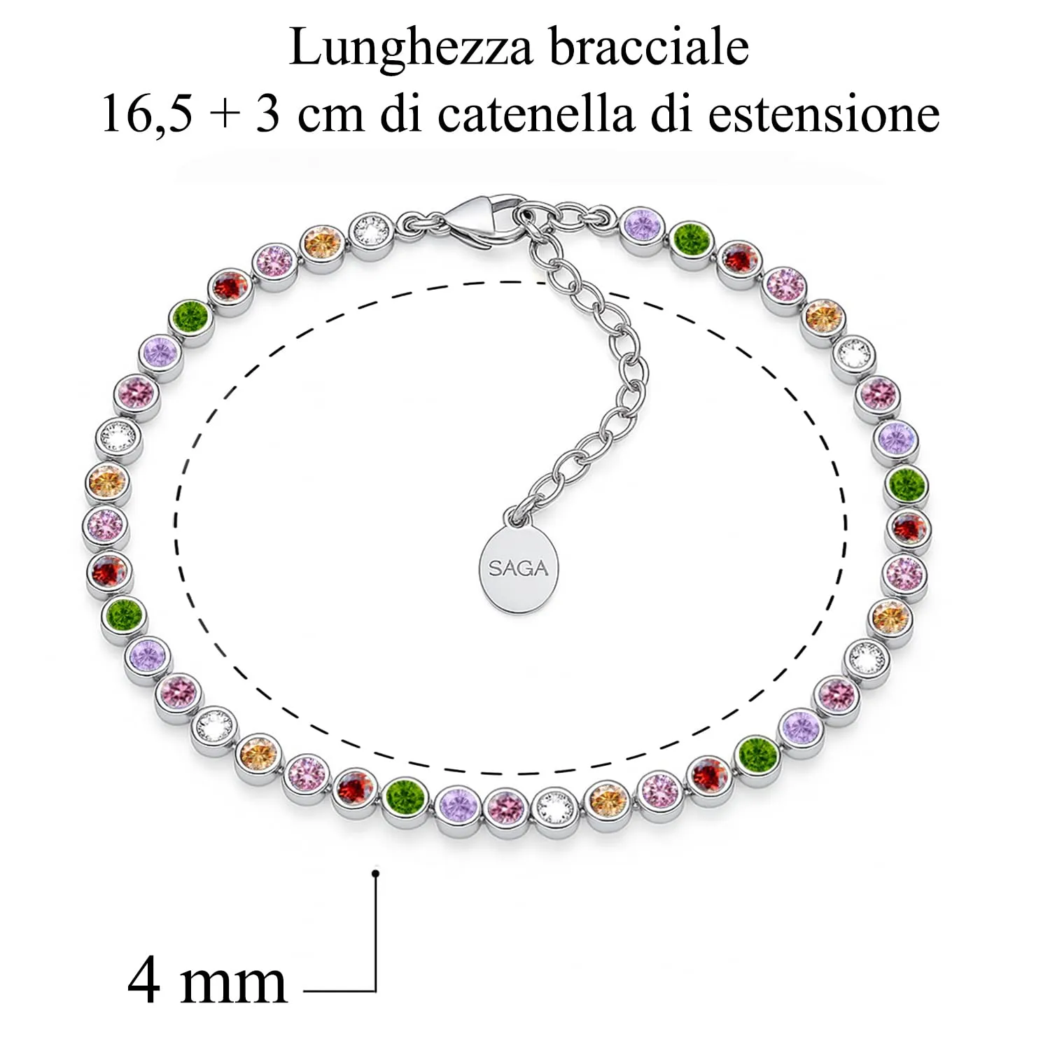 SAGA GIOIELLI® Bracciale Tennis - immagine 2