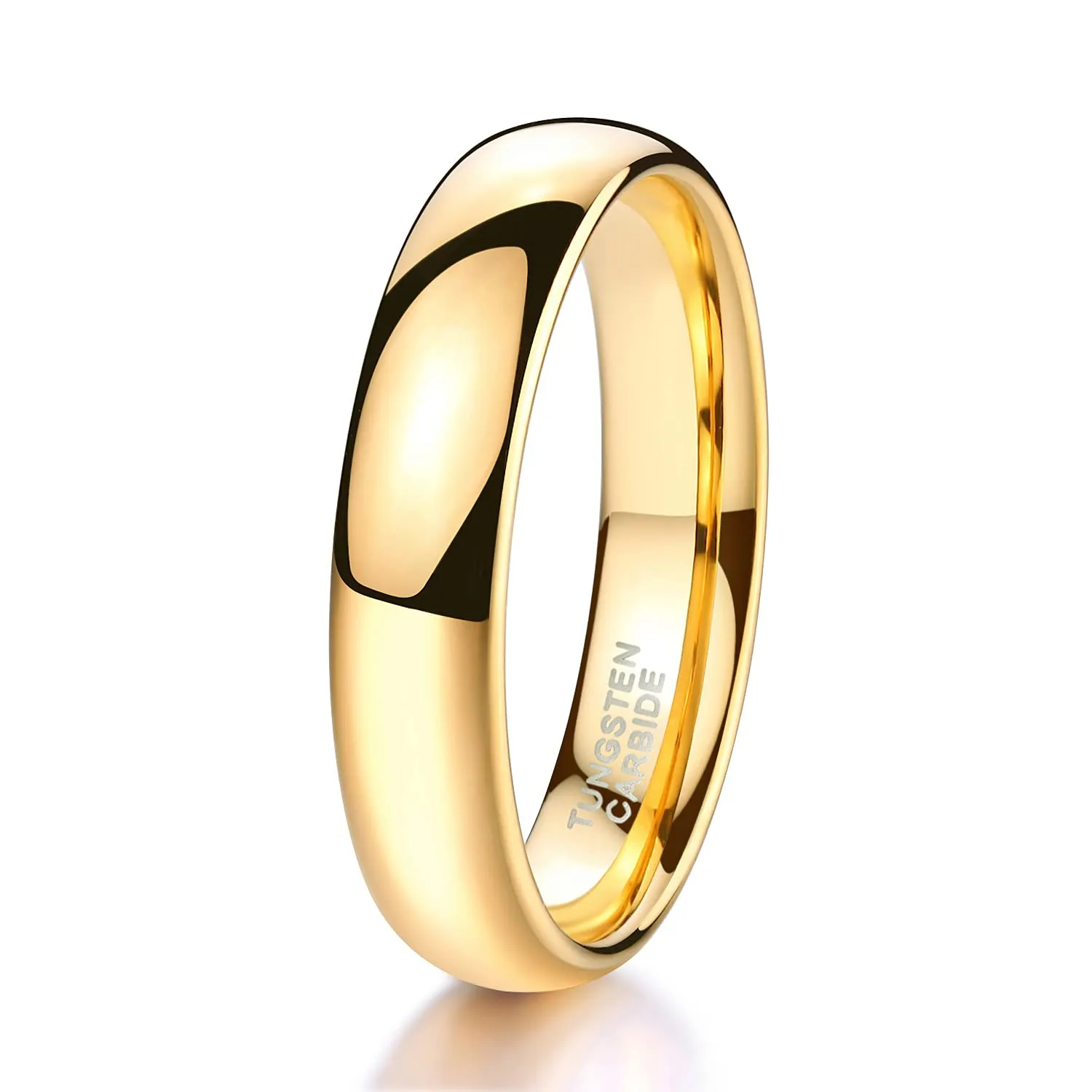 Zakk Anello in Carburo di Tungsteno Oro Giallo, 4mm, 60 (19.1) - immagine 1