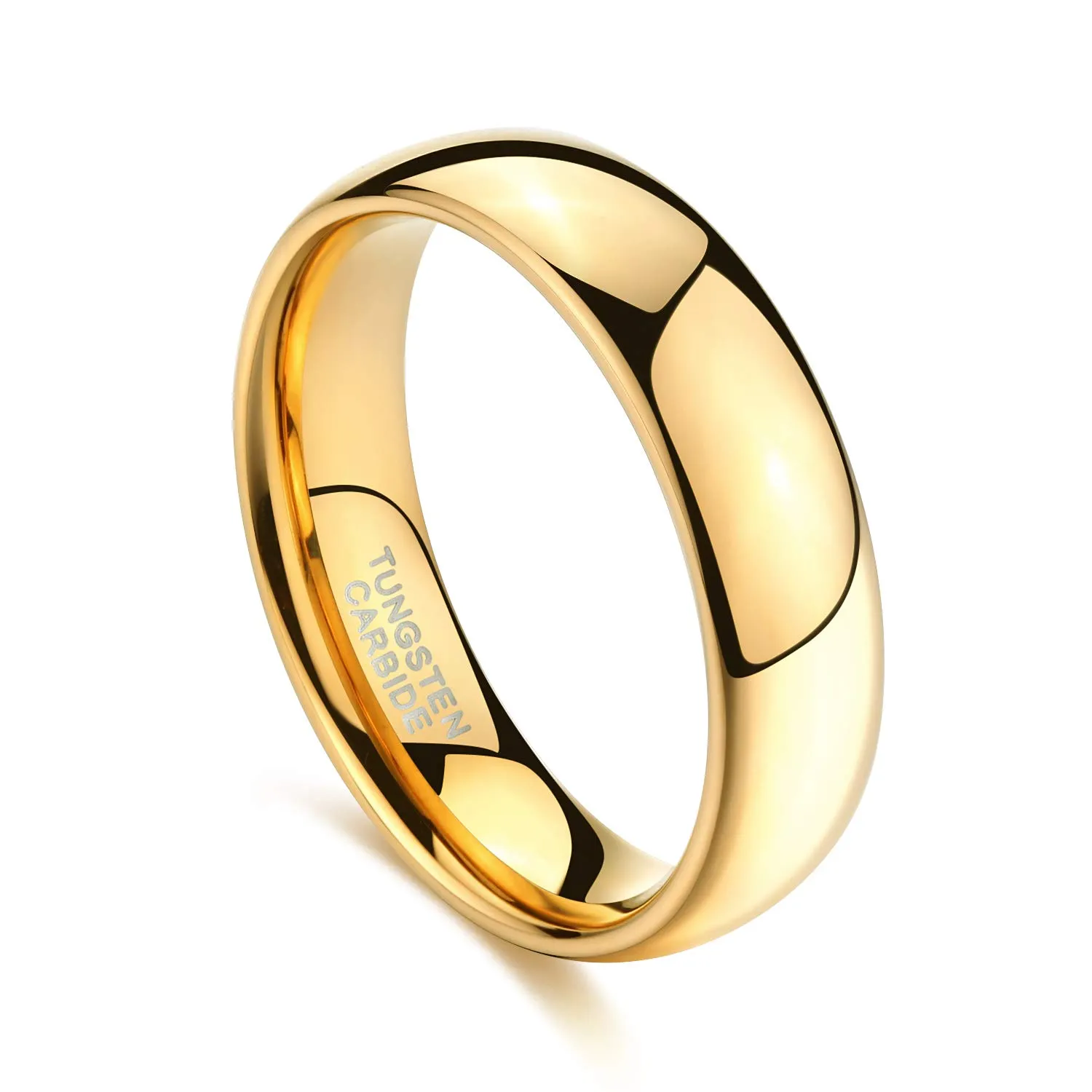 Zakk Anello in Carburo di Tungsteno Oro Giallo 6mm, Misura 62 (19.7) - immagine 2