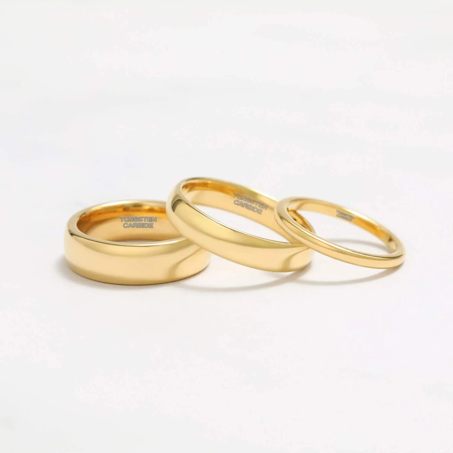 Zakk Anello in Carburo di Tungsteno Oro Giallo 6mm, Misura 62 (19.7) - immagine 4