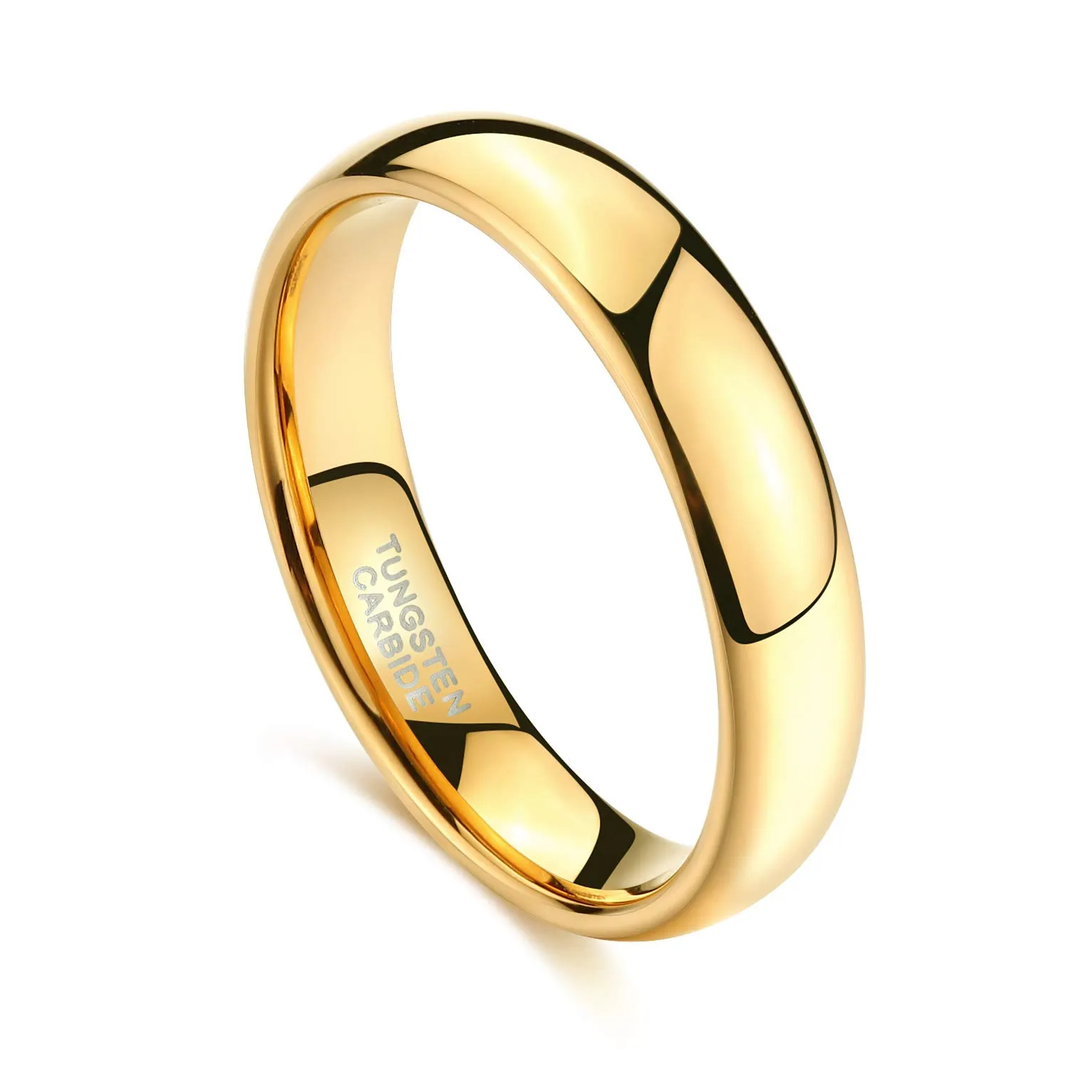 Zakk Anello in Carburo di Tungsteno Oro Giallo, 4mm, 66 (21.0) - immagine 2