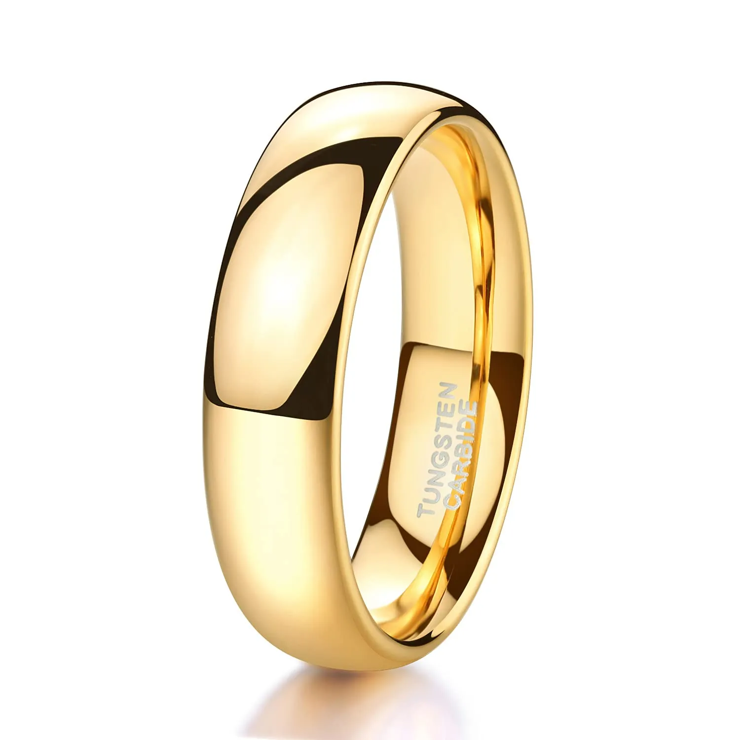 Zakk Anello in carburo di tungsteno oro giallo 6mm, 49 (15.6) - immagine 1