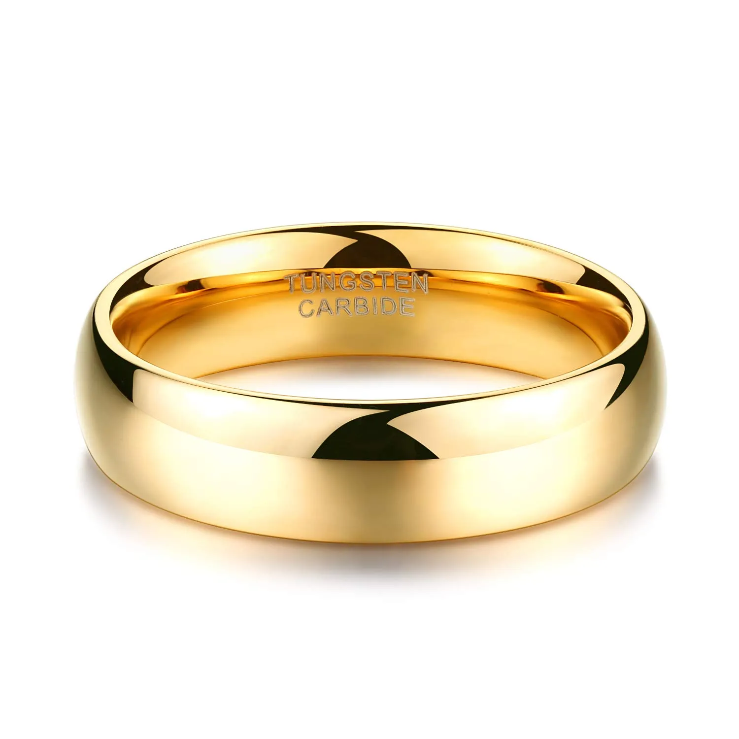 Zakk Anello in Carburo di Tungsteno Oro Giallo, 6mm, 61 (19.4) - immagine 3
