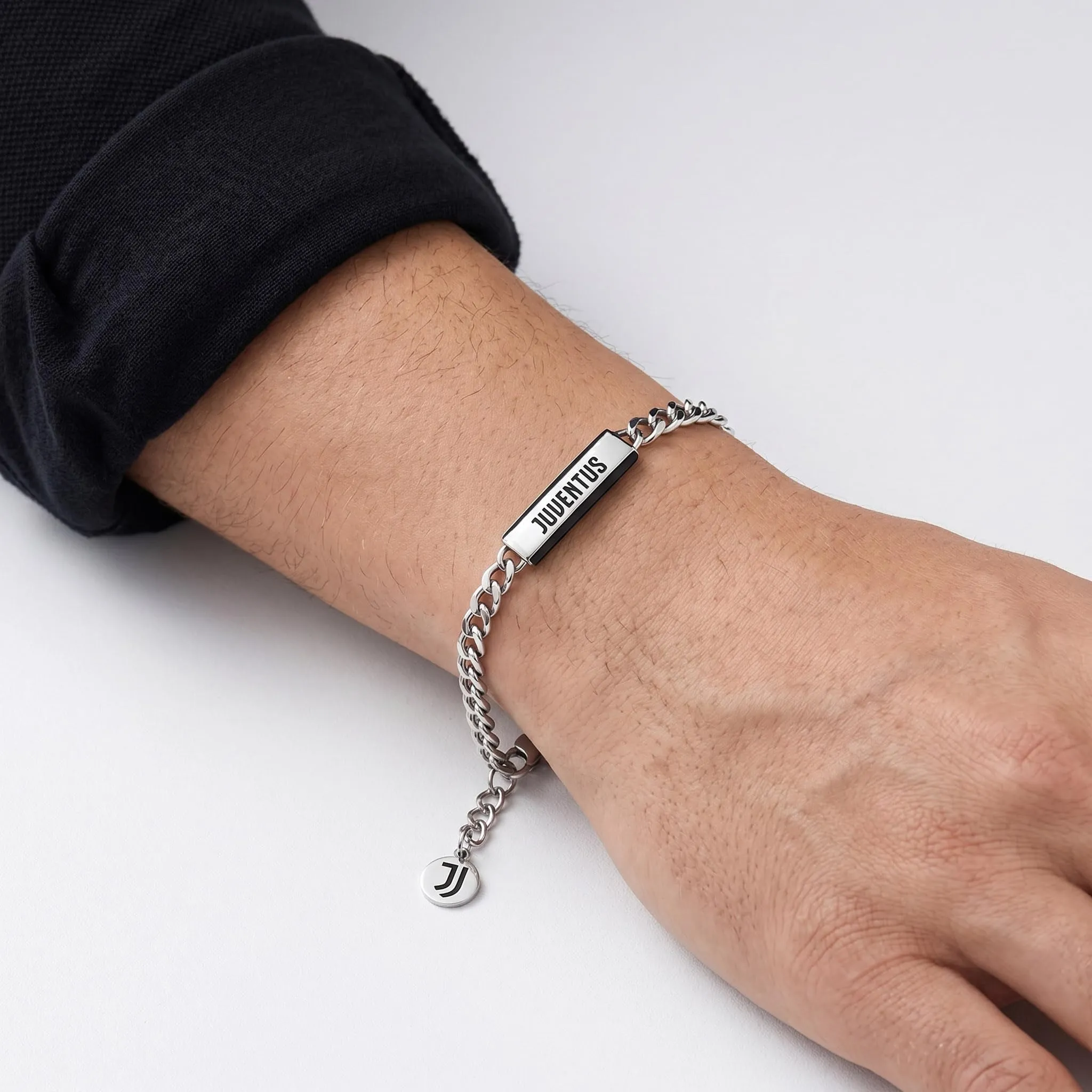 Clondo Bracciale Juventus in Acciaio Slim Plate Chain - immagine 4