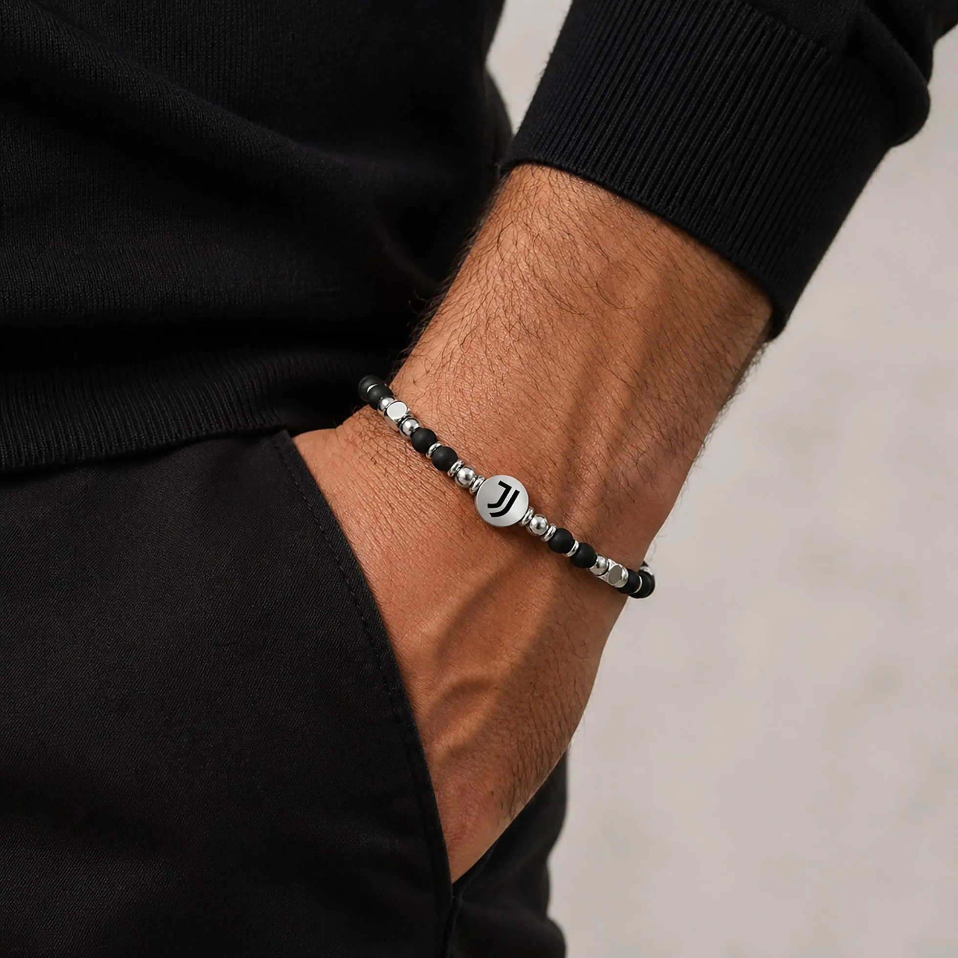 Clondo Bracciale Juventus in Acciaio Beads Classic Black - immagine 5