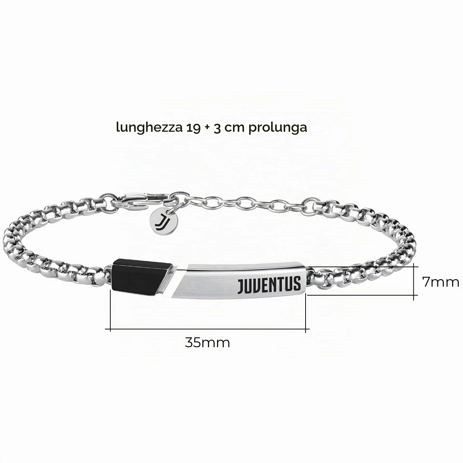 Clondo Bracciale Juventus in Acciaio Steel Plate Black - immagine 3